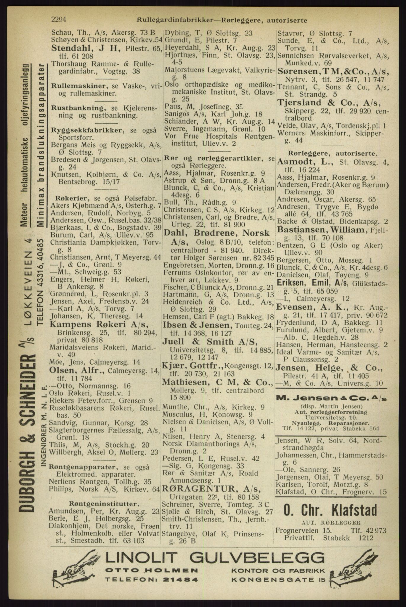 Kristiania/Oslo adressebok, PUBL/-, 1933, p. 2294