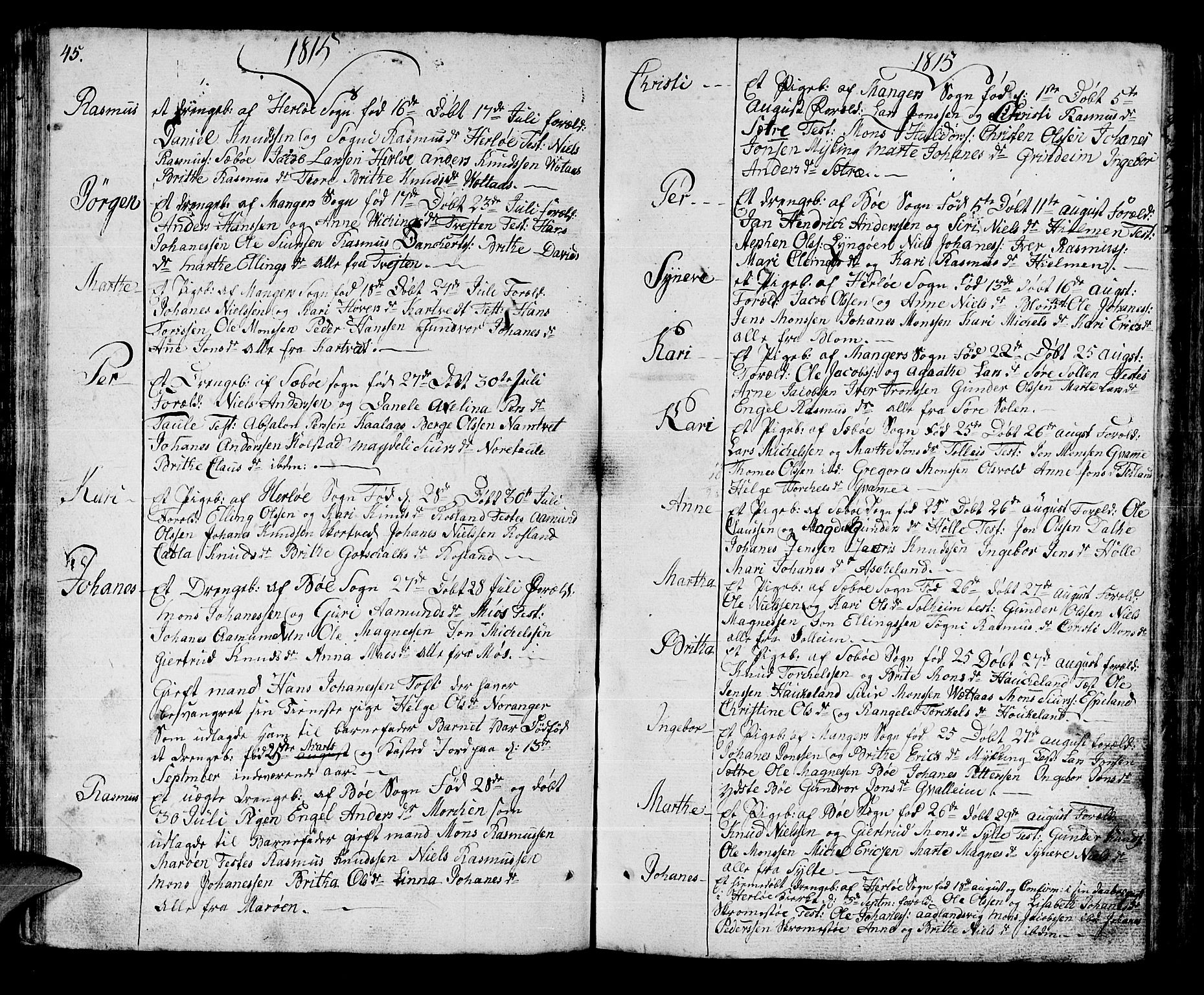 Manger sokneprestembete, AV/SAB-A-76801/H/Haa: Parish register (official) no. A 2, 1792-1815, p. 141