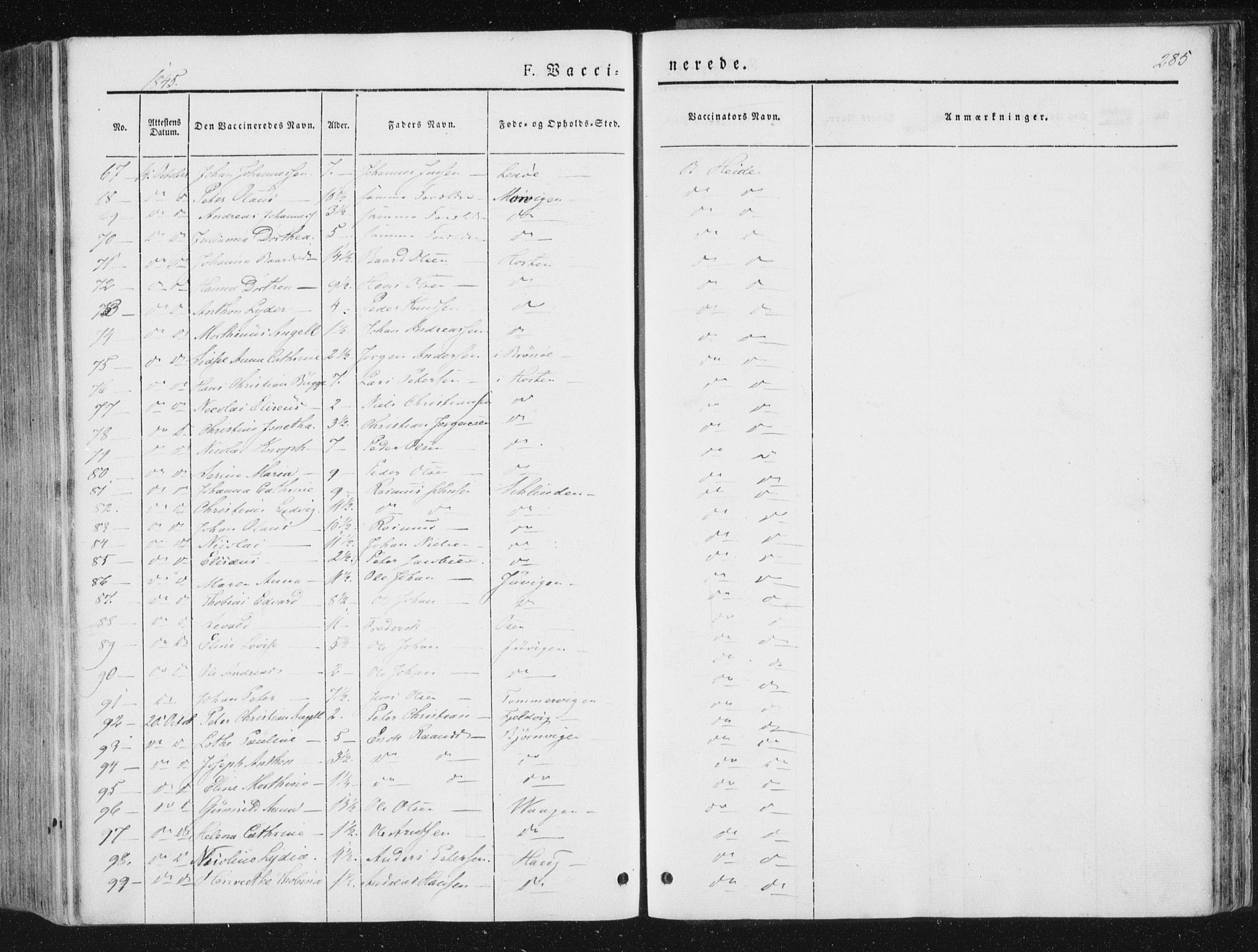 Ministerialprotokoller, klokkerbøker og fødselsregistre - Nord-Trøndelag, SAT/A-1458/780/L0640: Parish register (official) no. 780A05, 1845-1856, p. 285