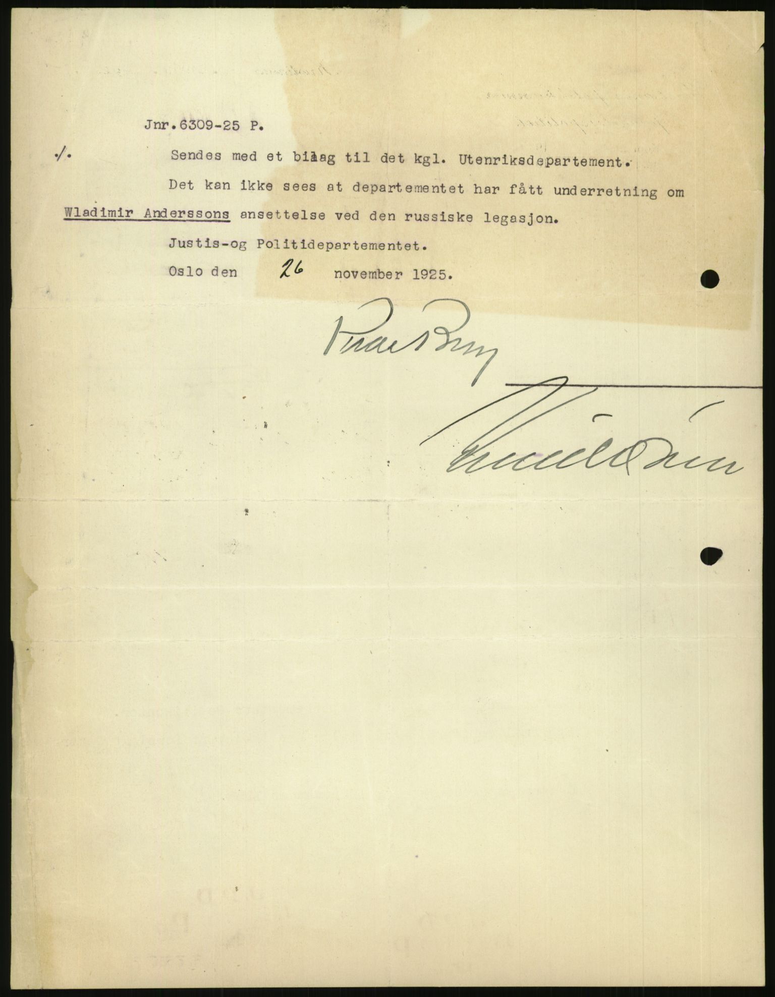 Utenriksdepartementet, RA/S-2259, 1924-1938, p. 615