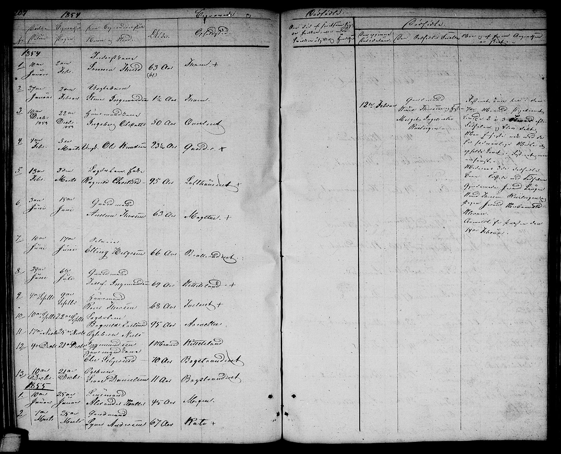 Rollag kirkebøker, SAKO/A-240/G/Gb/L0001: Parish register (copy) no. II 1, 1836-1877, p. 207