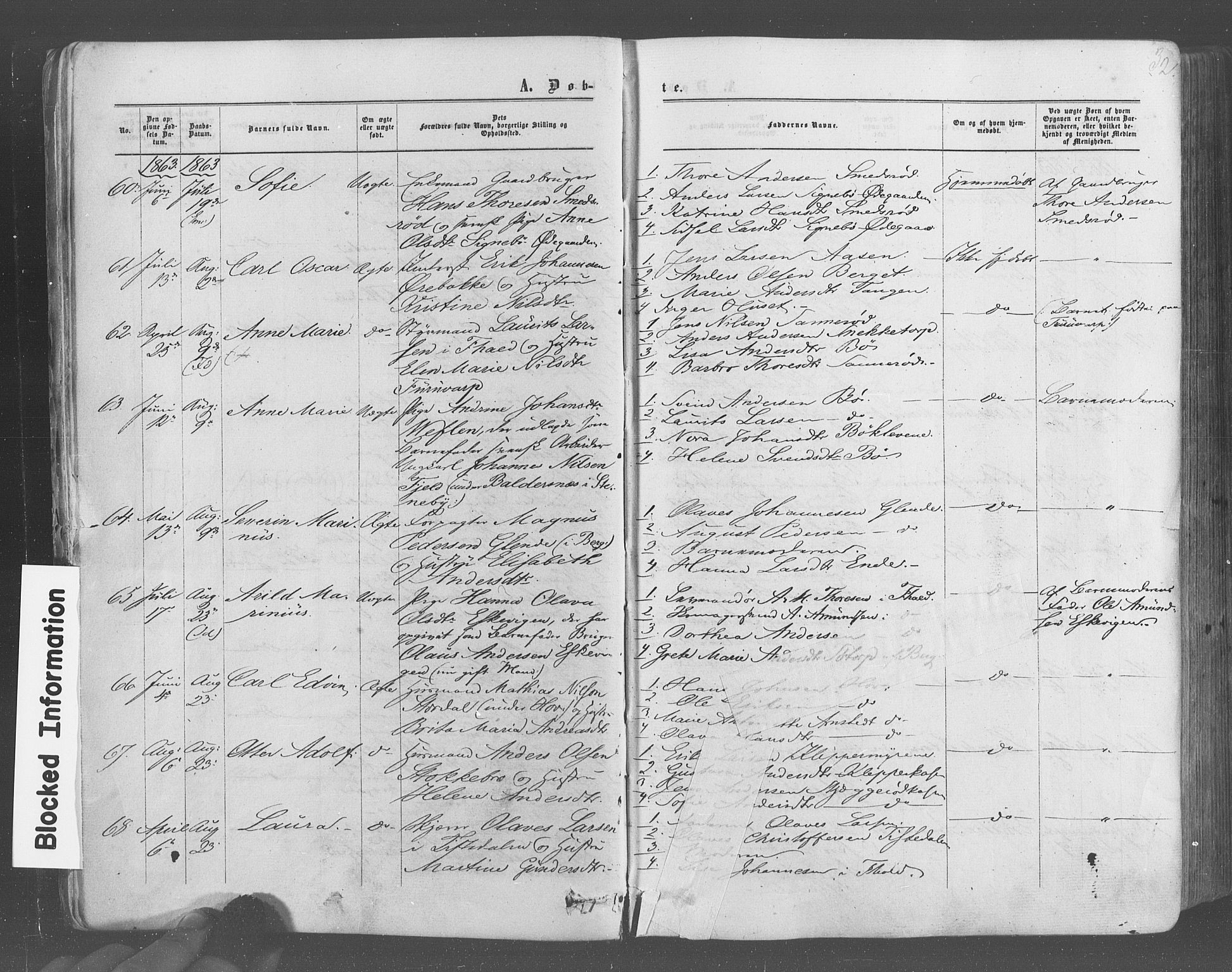 Idd prestekontor Kirkebøker, AV/SAO-A-10911/F/Fc/L0005: Parish register (official) no. III 5, 1861-1877, p. 32