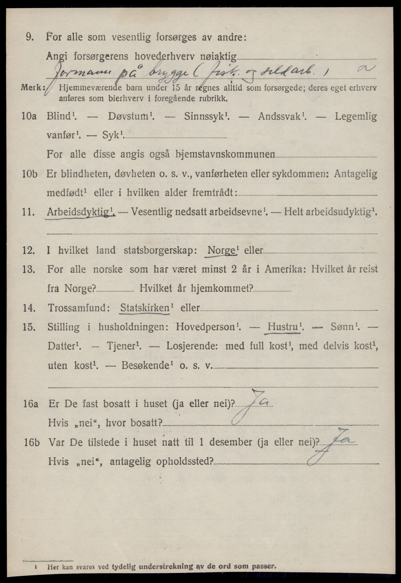 SAT, 1920 census for Bremsnes, 1920, p. 1512