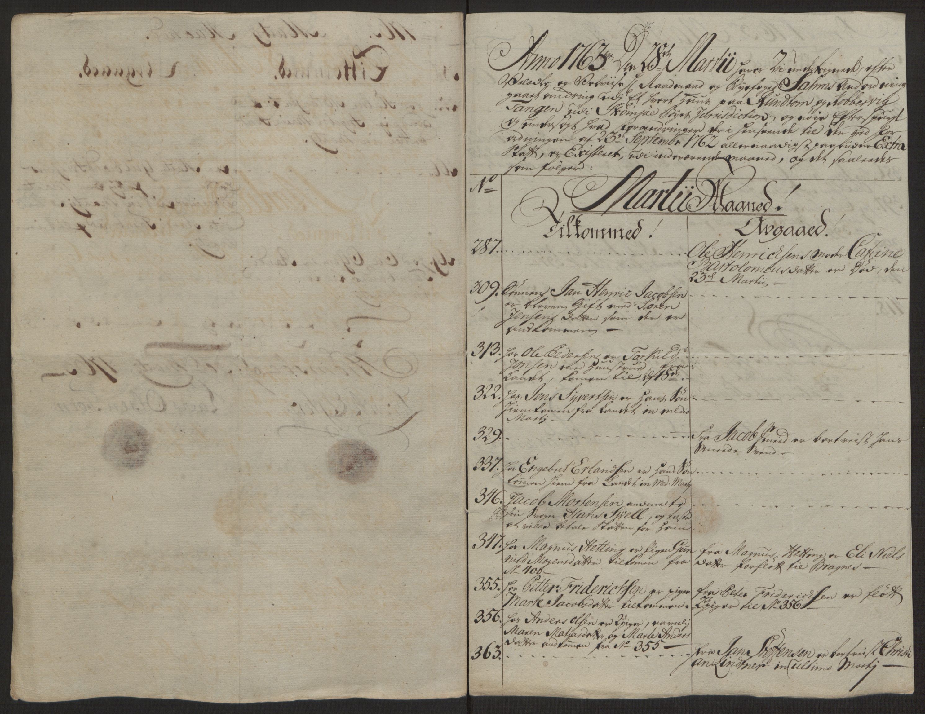 Rentekammeret inntil 1814, Reviderte regnskaper, Byregnskaper, AV/RA-EA-4066/R/Rg/L0144/0001: [G4] Kontribusjonsregnskap / Ekstraskatt, 1762-1767, p. 128