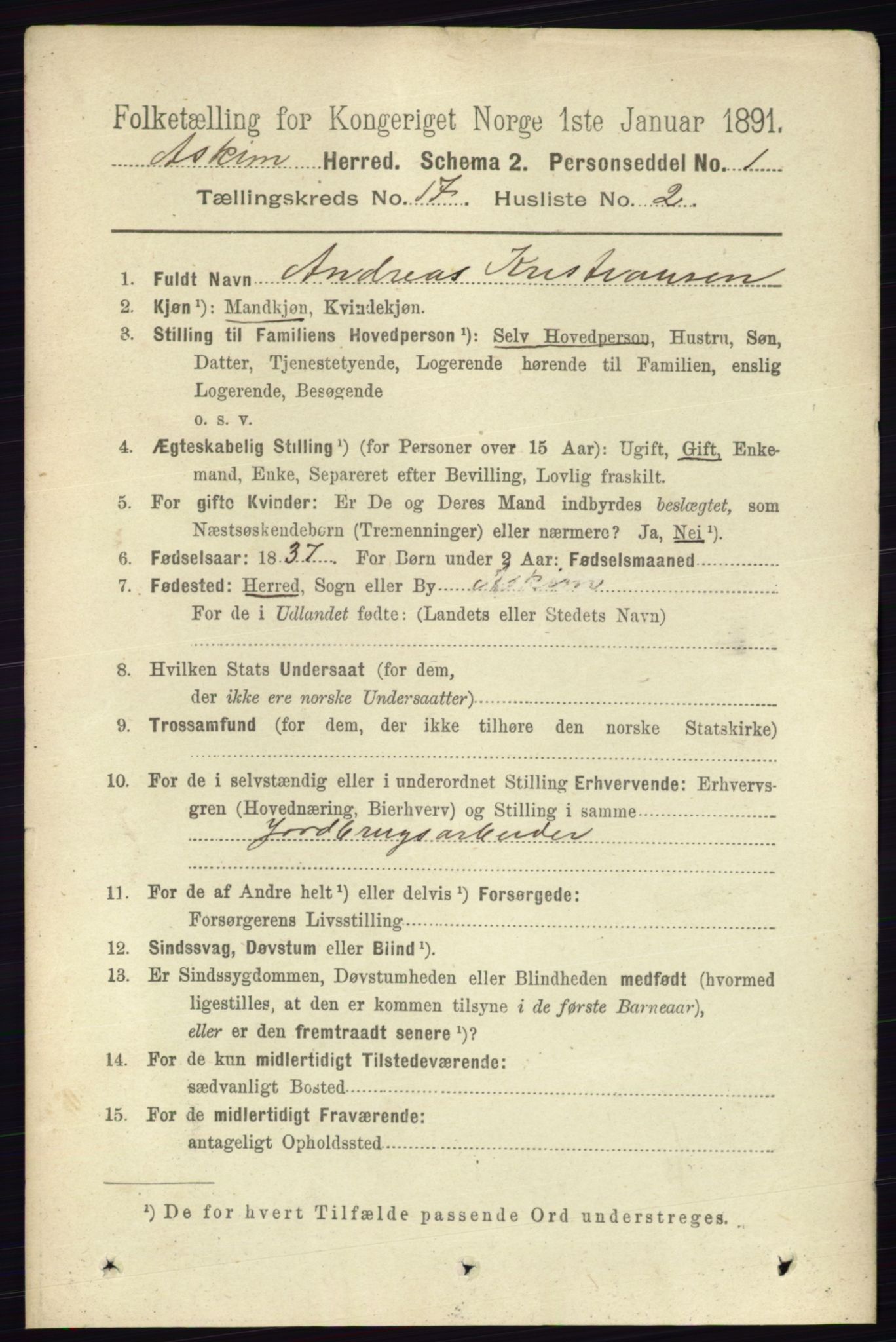 RA, 1891 census for 0124 Askim, 1891, p. 2861