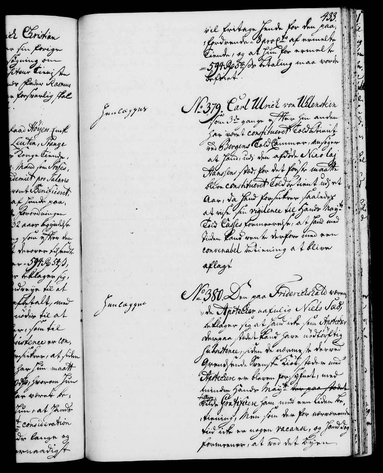 Rentekammeret, Kammerkanselliet, RA/EA-3111/G/Gh/Gha/L0024: Norsk ekstraktmemorialprotokoll (merket RK 53.69), 1742-1743, p. 433