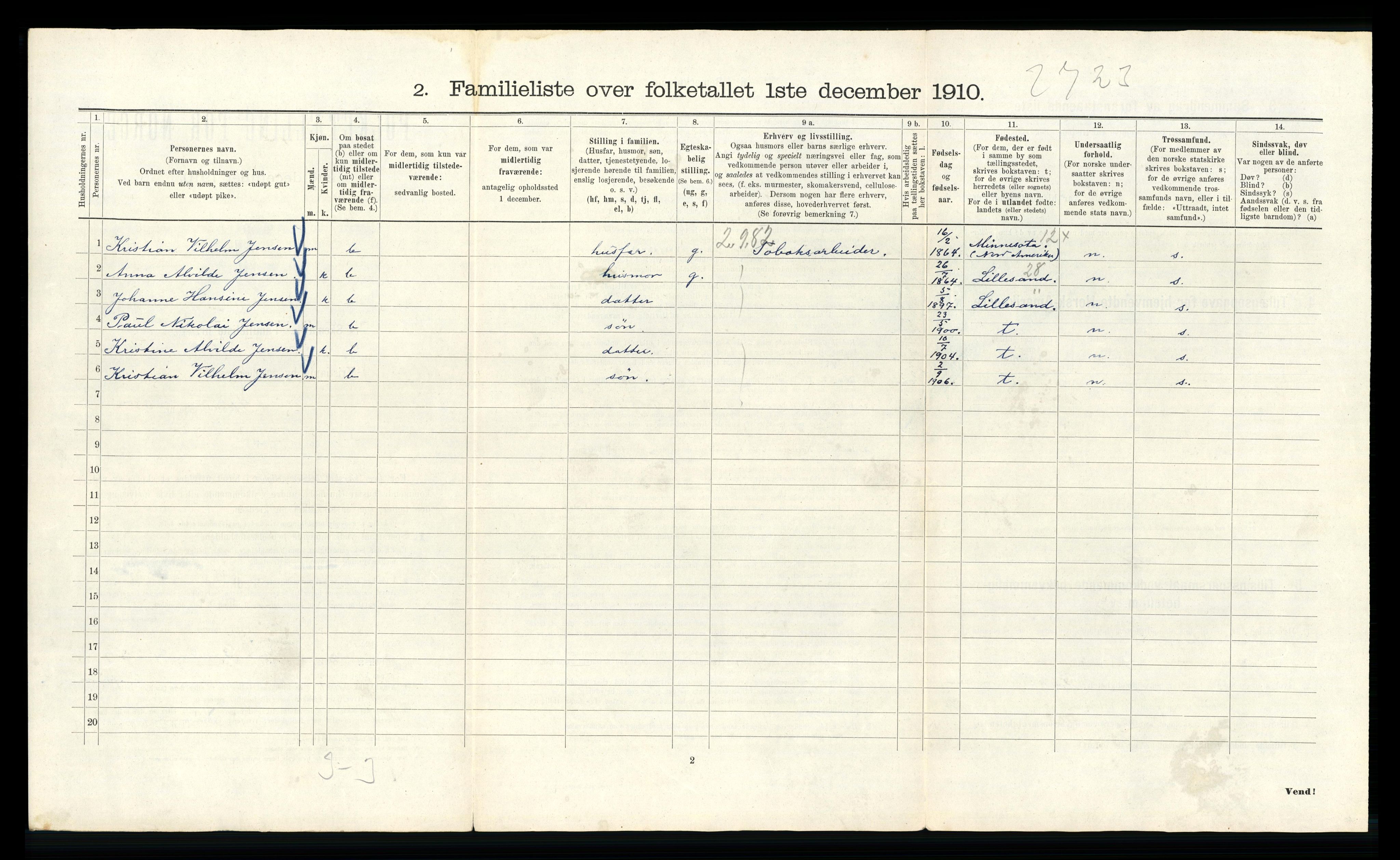 RA, 1910 census for Kristiania, 1910, p. 98380