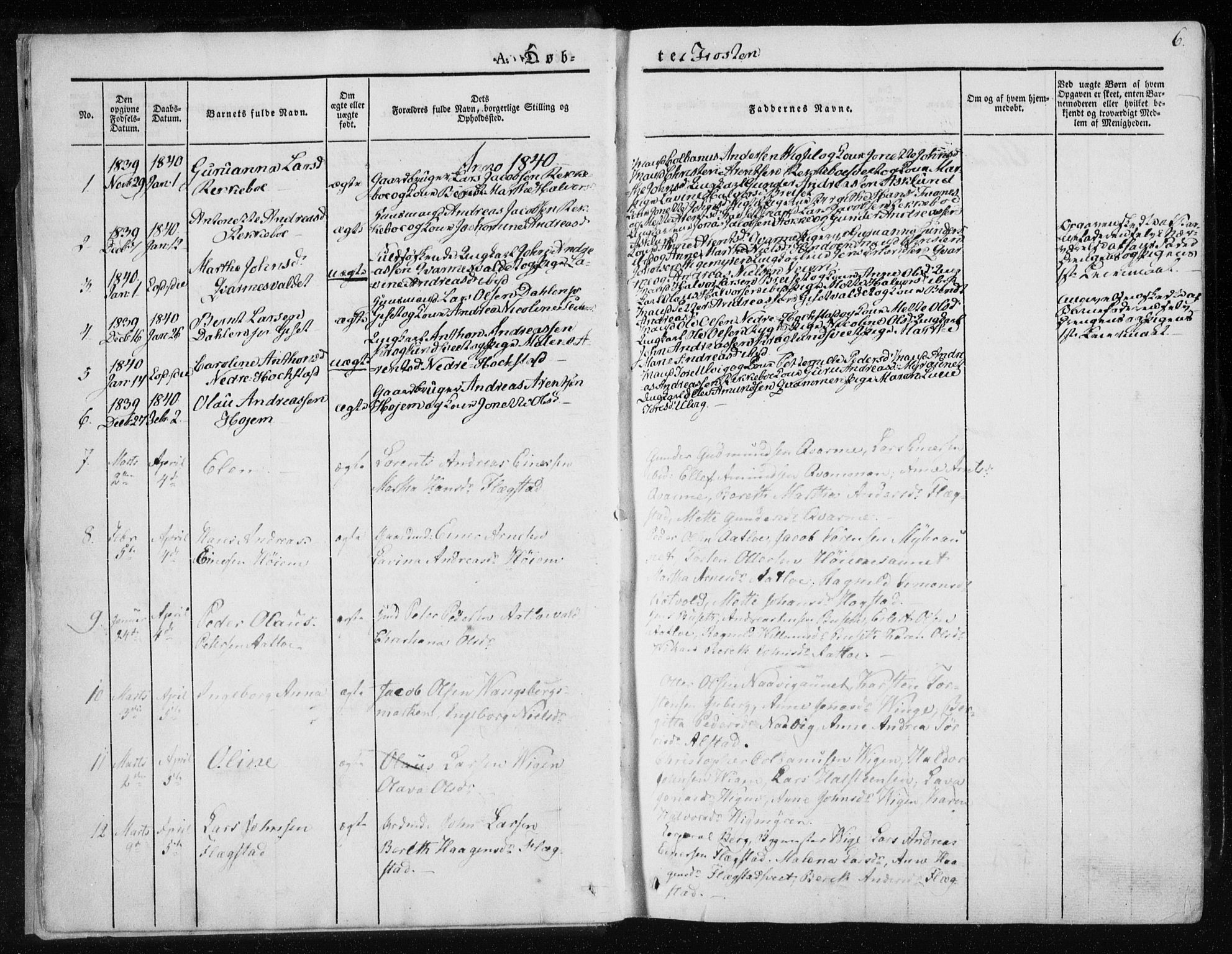 Ministerialprotokoller, klokkerbøker og fødselsregistre - Nord-Trøndelag, SAT/A-1458/713/L0115: Parish register (official) no. 713A06, 1838-1851, p. 6