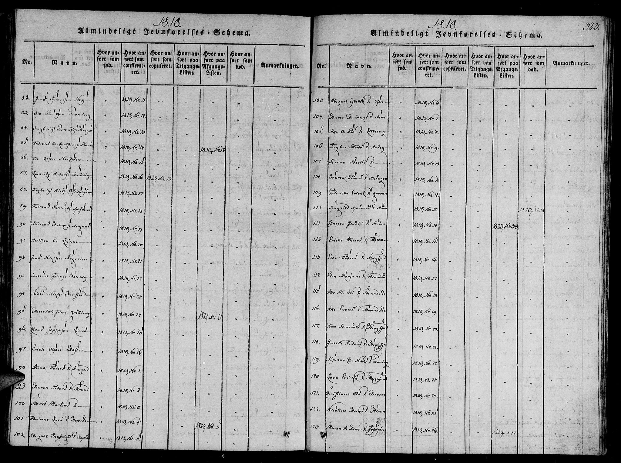 Ministerialprotokoller, klokkerbøker og fødselsregistre - Sør-Trøndelag, SAT/A-1456/657/L0702: Parish register (official) no. 657A03, 1818-1831, p. 323