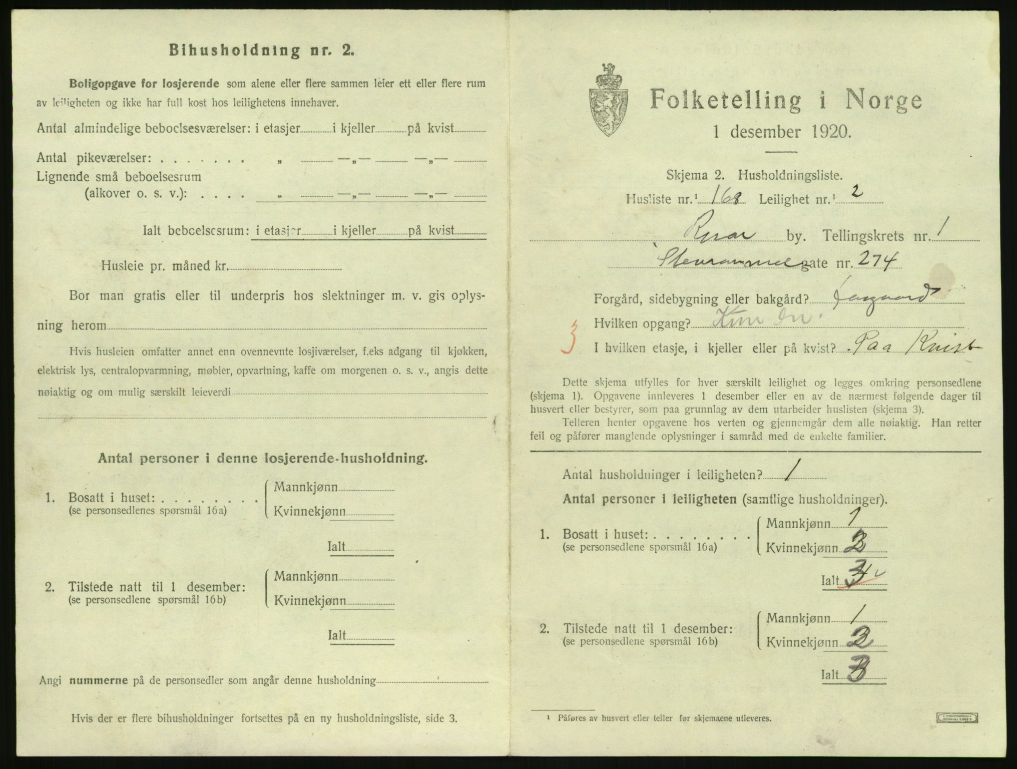 SAK, 1920 census for Risør, 1920, p. 1761