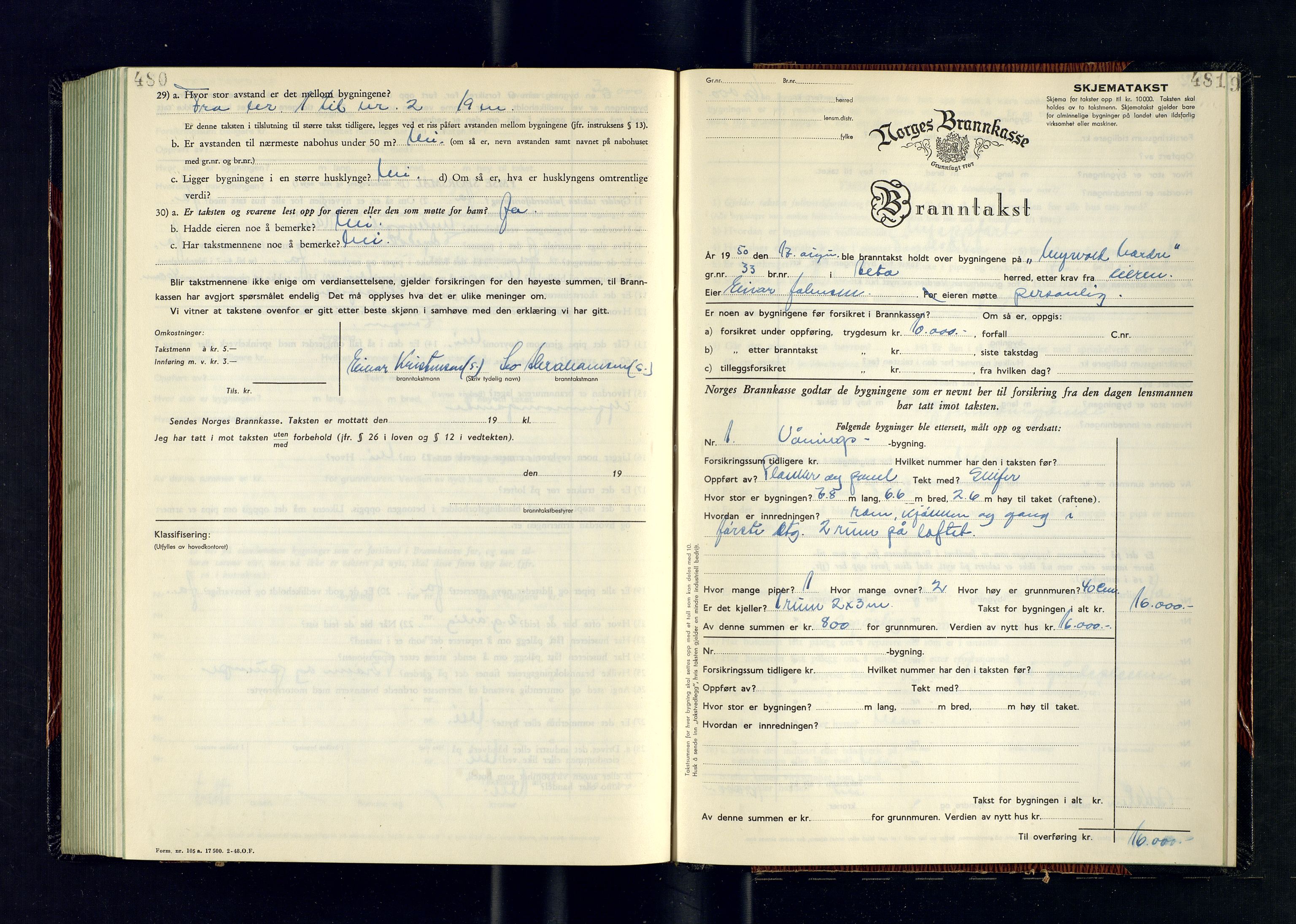 Alta lensmannskontor, AV/SATØ-S-1165/O/Ob/L0182: Branntakstprotokoll, 1949-1950, p. 480-481