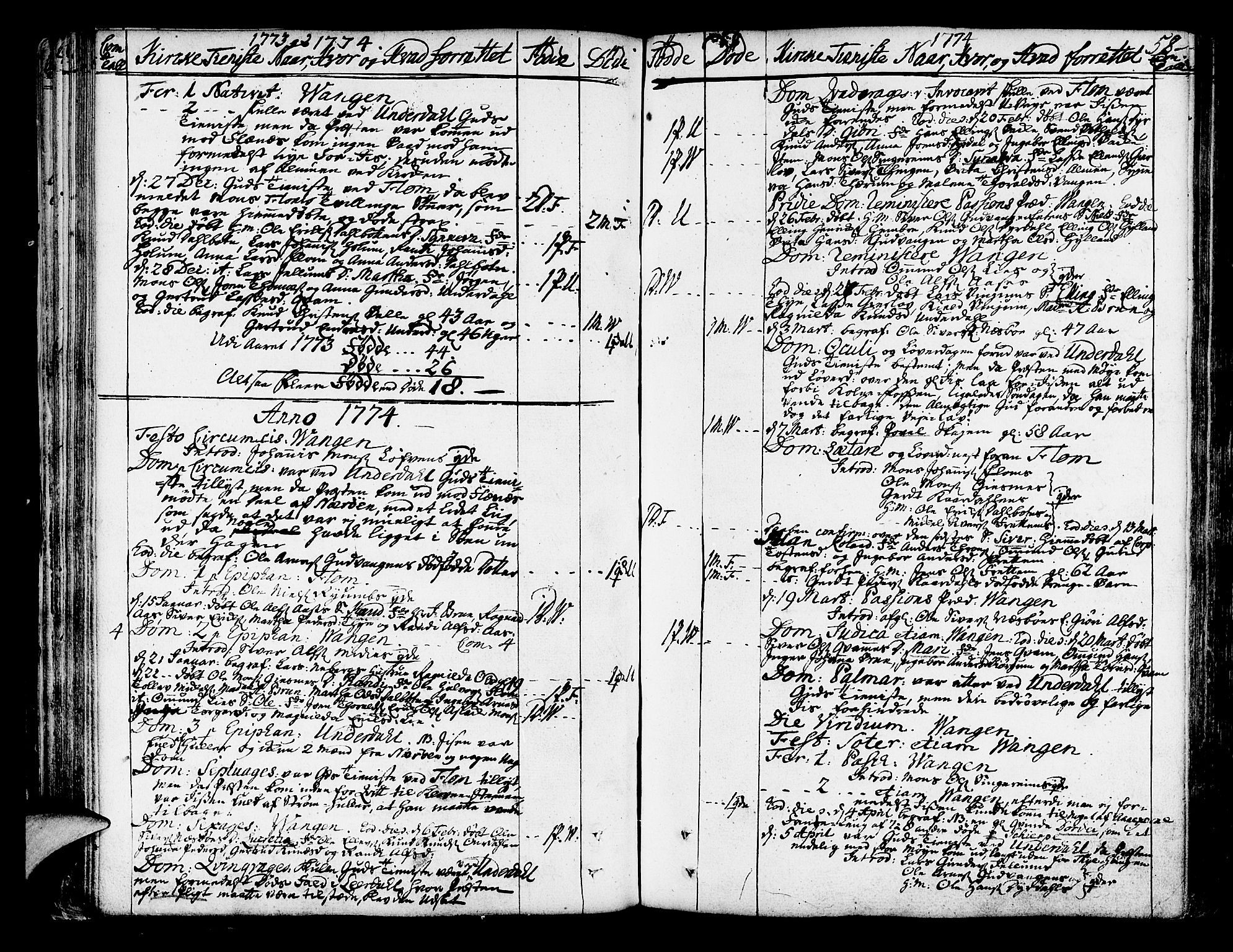 Aurland sokneprestembete, SAB/A-99937/H/Ha/Haa/L0004: Parish register (official) no. A 4, 1756-1801, p. 58