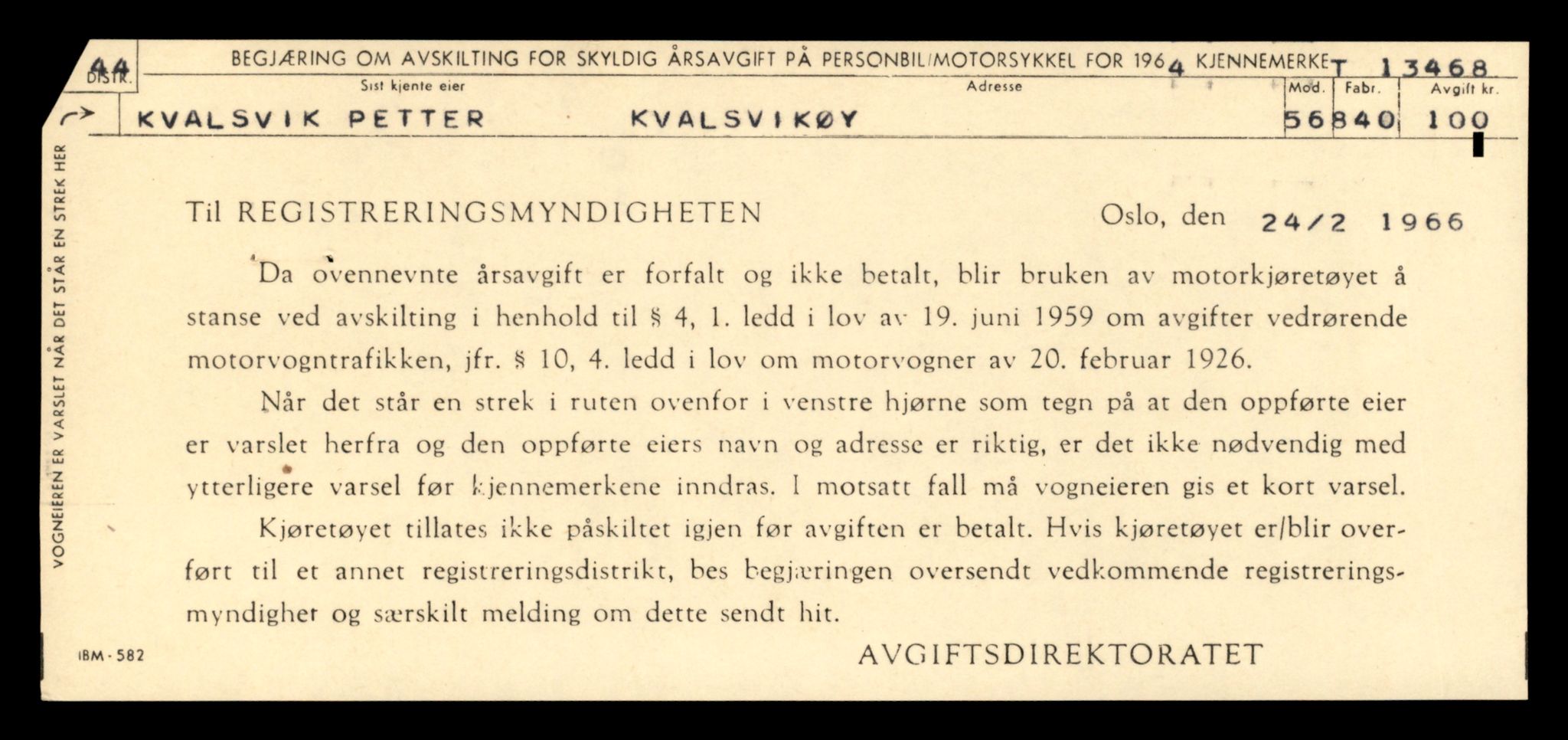 Møre og Romsdal vegkontor - Ålesund trafikkstasjon, AV/SAT-A-4099/F/Fe/L0039: Registreringskort for kjøretøy T 13361 - T 13530, 1927-1998, p. 1859