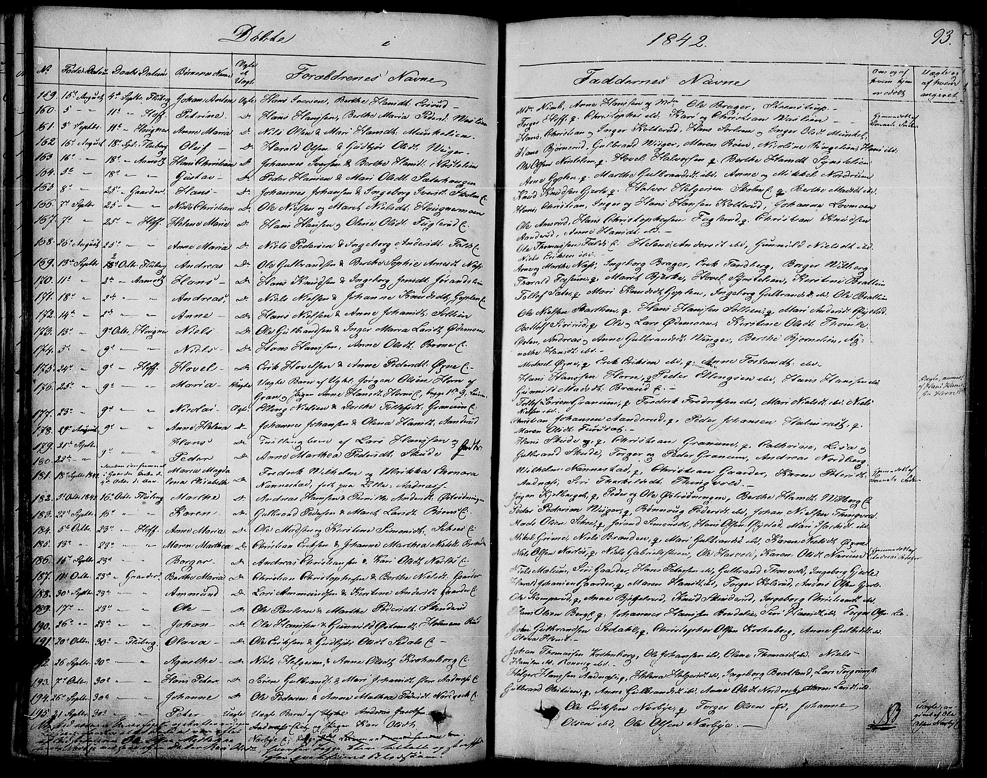 Land prestekontor, AV/SAH-PREST-120/H/Ha/Haa/L0008: Parish register (official) no. 8, 1830-1846, p. 93