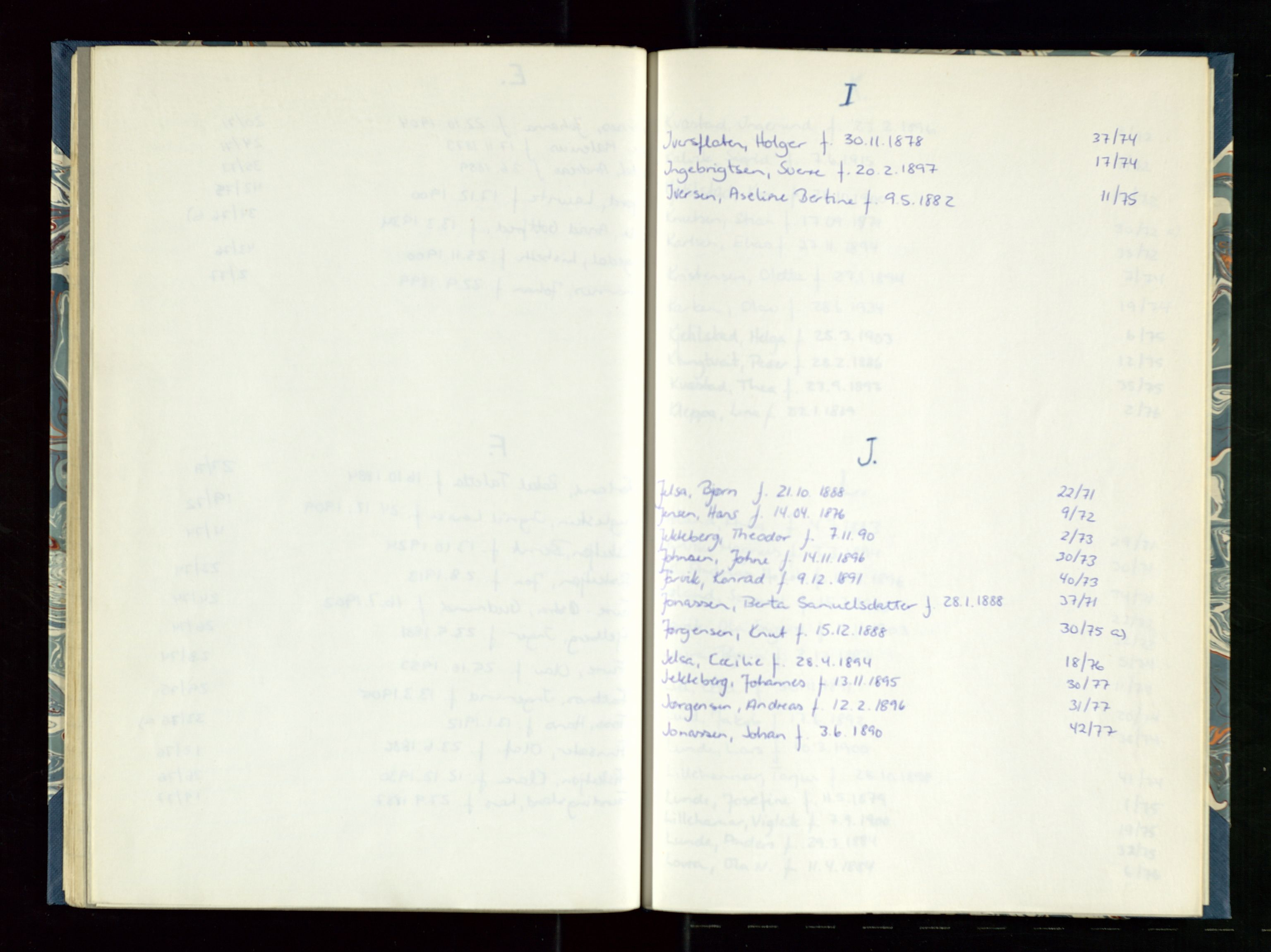 Suldal lensmannskontor, AV/SAST-A-100419/Gga/L0005: Register til dødsfallprotokoll  Gga 3 og Gga 4., 1964-1977, p. 21