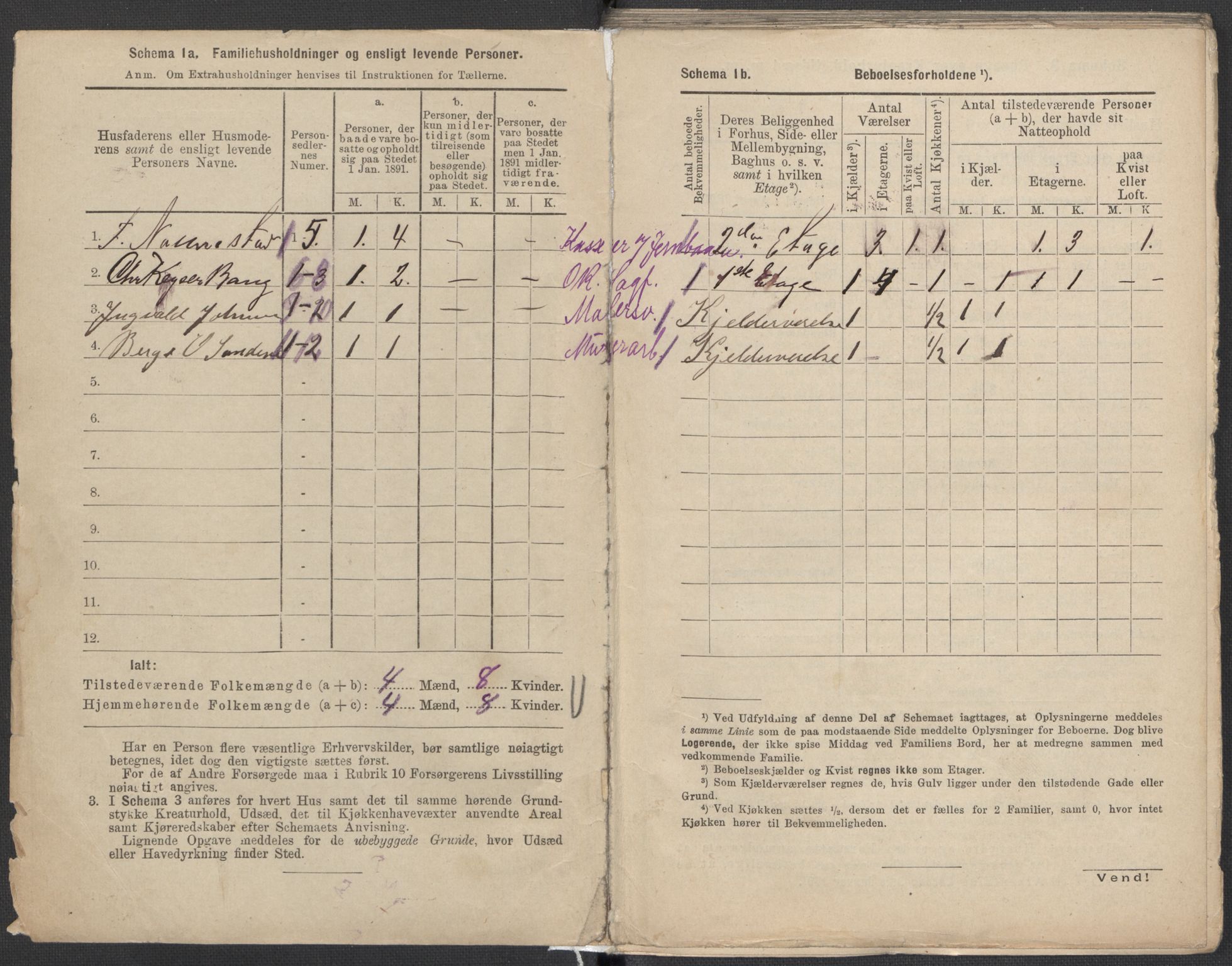 RA, 1891 Census for 1301 Bergen, 1891, p. 1493