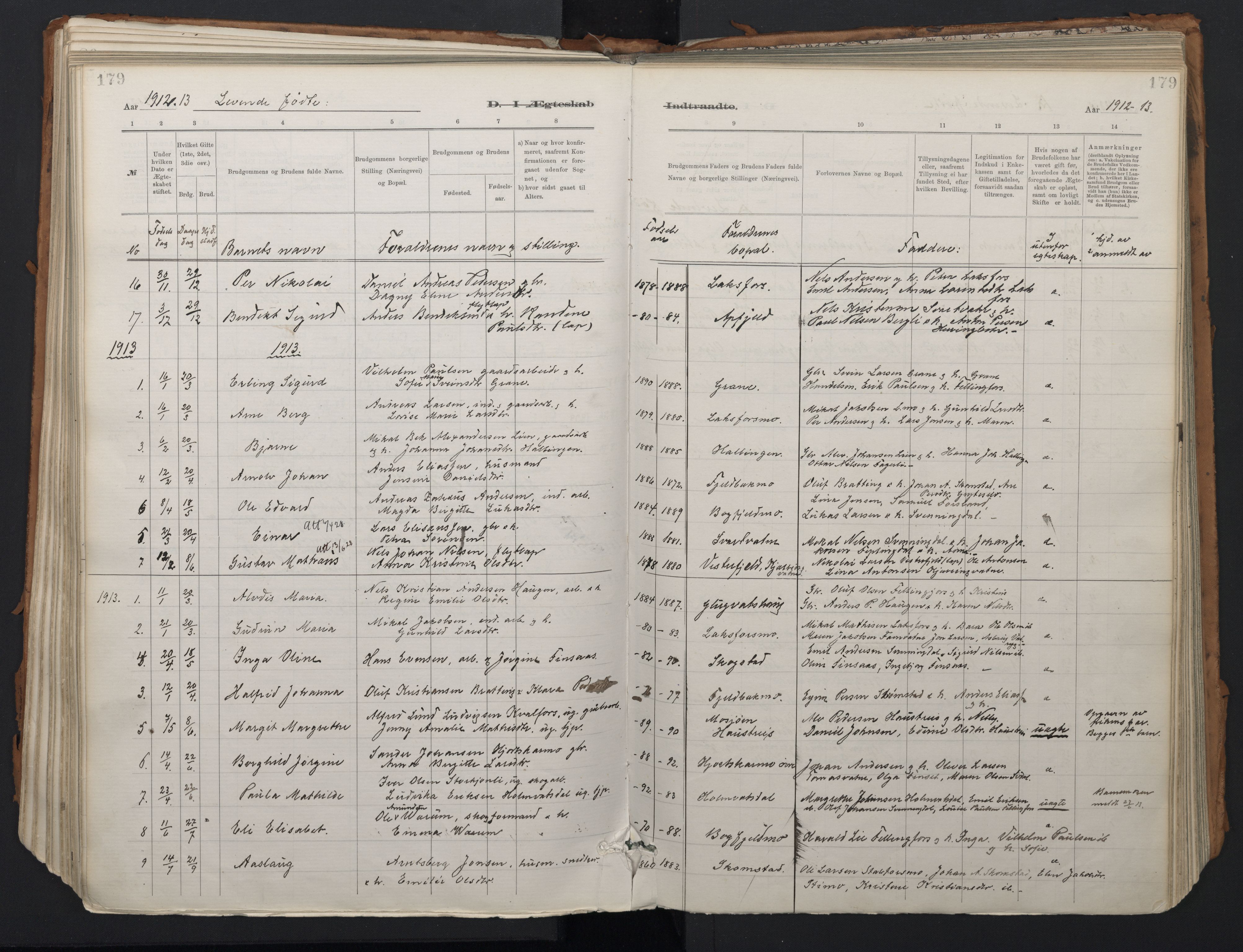 Ministerialprotokoller, klokkerbøker og fødselsregistre - Nordland, SAT/A-1459/824/L0338: Parish register (official) no. 824A01, 1880-1915, p. 179