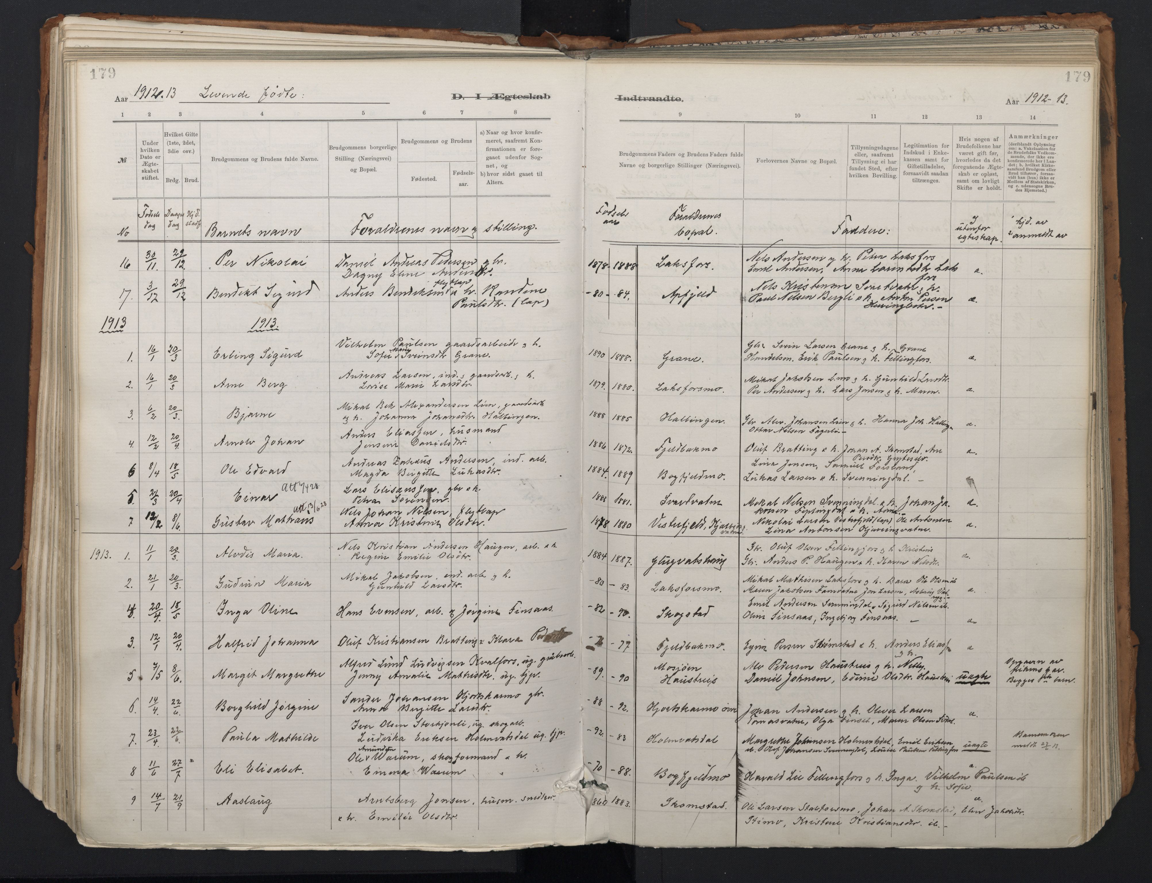 Ministerialprotokoller, klokkerbøker og fødselsregistre - Nordland, AV/SAT-A-1459/824/L0338: Parish register (official) no. 824A01, 1880-1915, p. 179