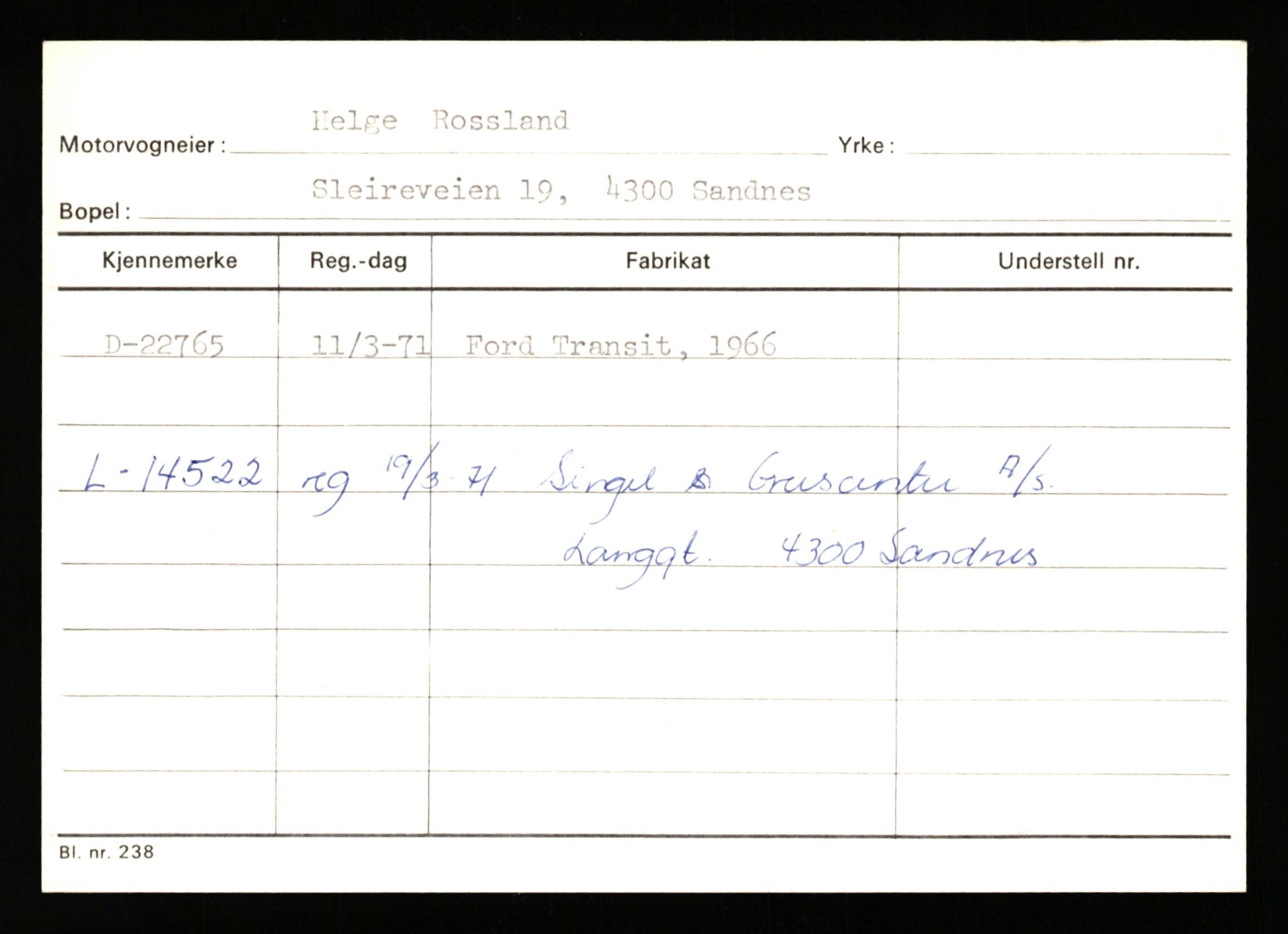 Stavanger trafikkstasjon, AV/SAST-A-101942/0/G/L0004: Registreringsnummer: 15497 - 22957, 1930-1971, p. 3113