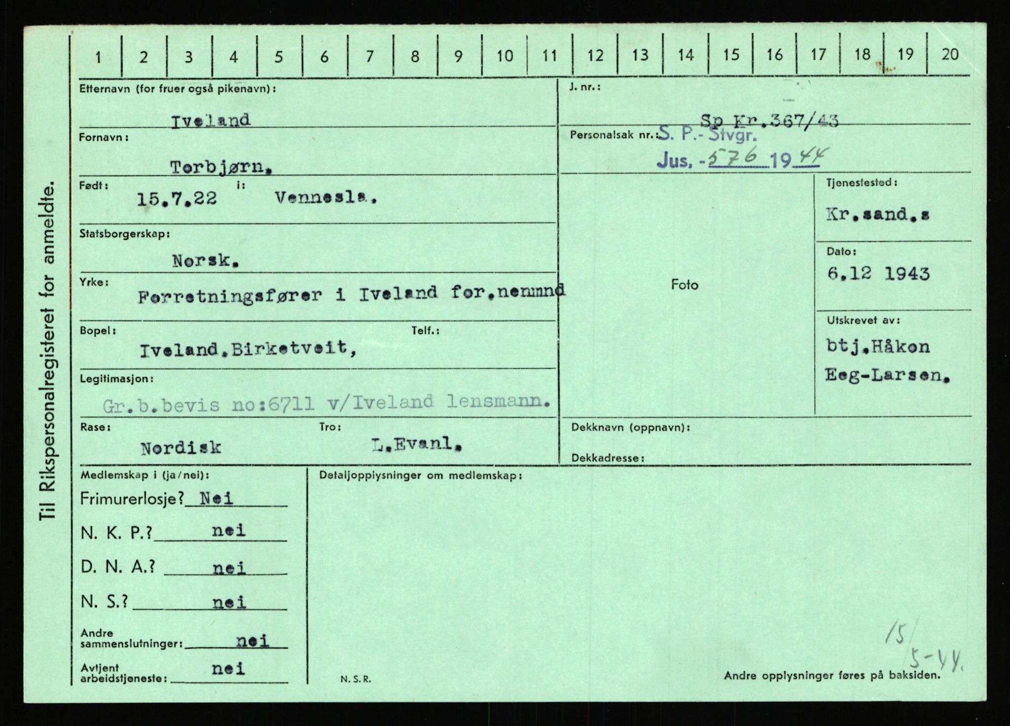 Statspolitiet - Hovedkontoret / Osloavdelingen, AV/RA-S-1329/C/Ca/L0007: Hol - Joelsen, 1943-1945, p. 2620