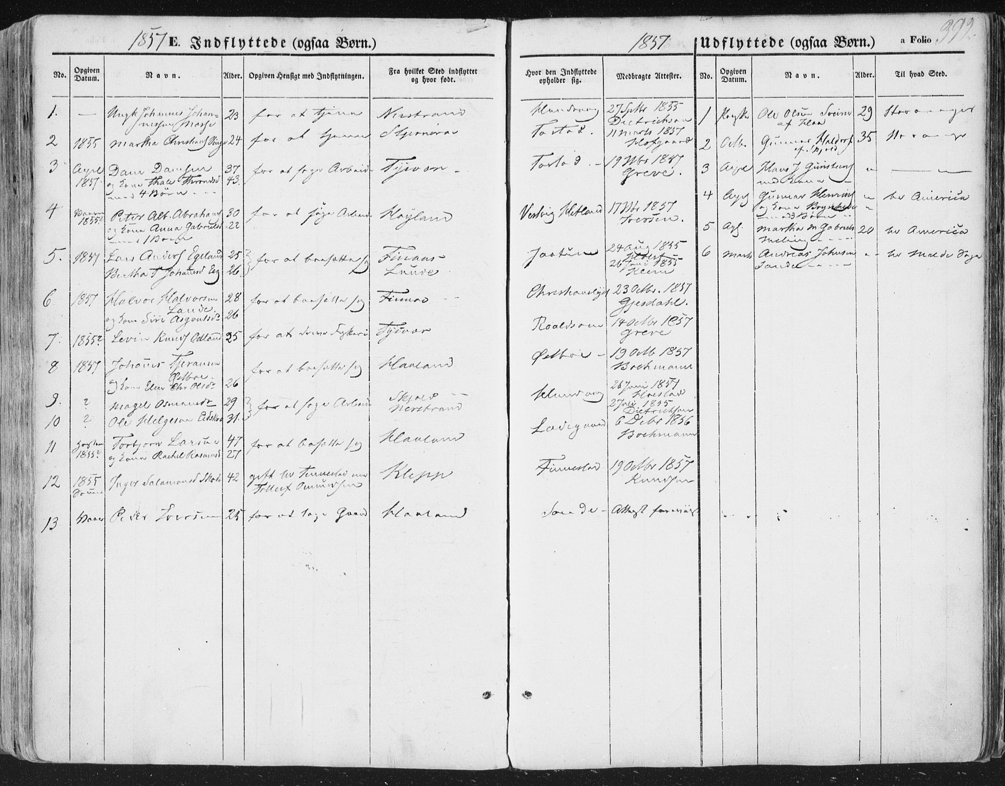 Hetland sokneprestkontor, AV/SAST-A-101826/30/30BA/L0002: Parish register (official) no. A 2, 1849-1869, p. 392