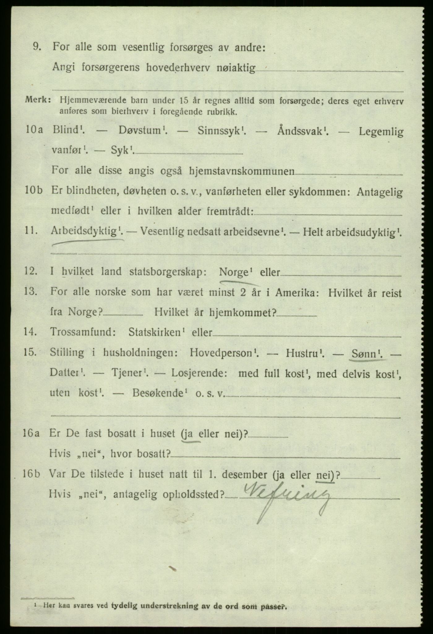 SAB, 1920 census for Gaular, 1920, p. 3433