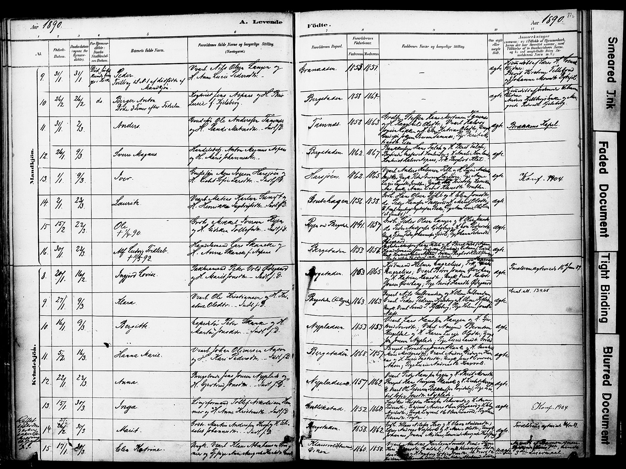 Ministerialprotokoller, klokkerbøker og fødselsregistre - Sør-Trøndelag, SAT/A-1456/681/L0933: Parish register (official) no. 681A11, 1879-1890