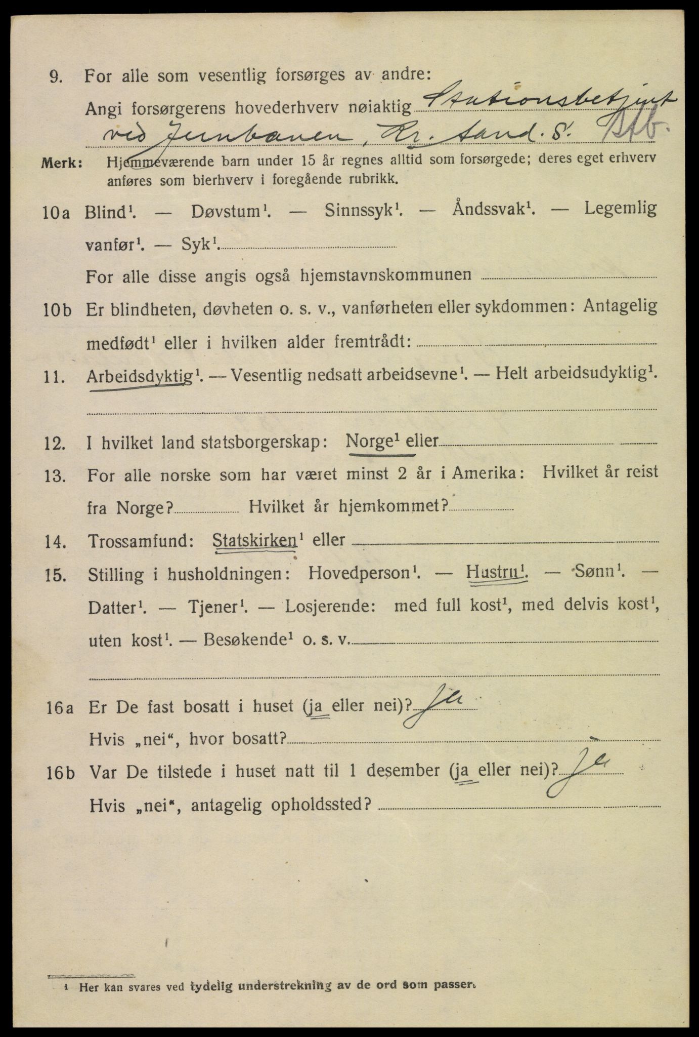 SAK, 1920 census for Kristiansand, 1920, p. 19530