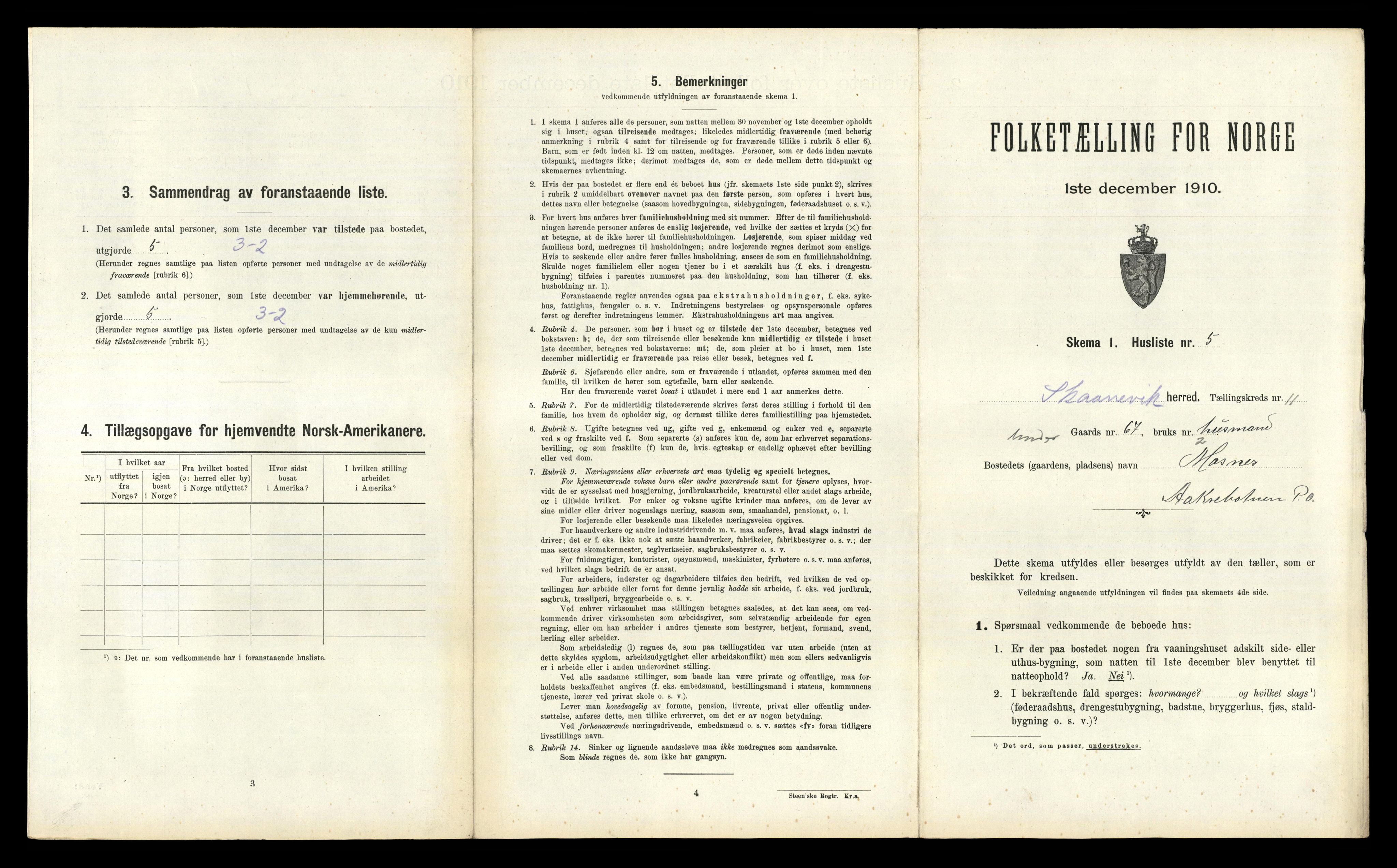 RA, 1910 census for Skånevik, 1910, p. 589