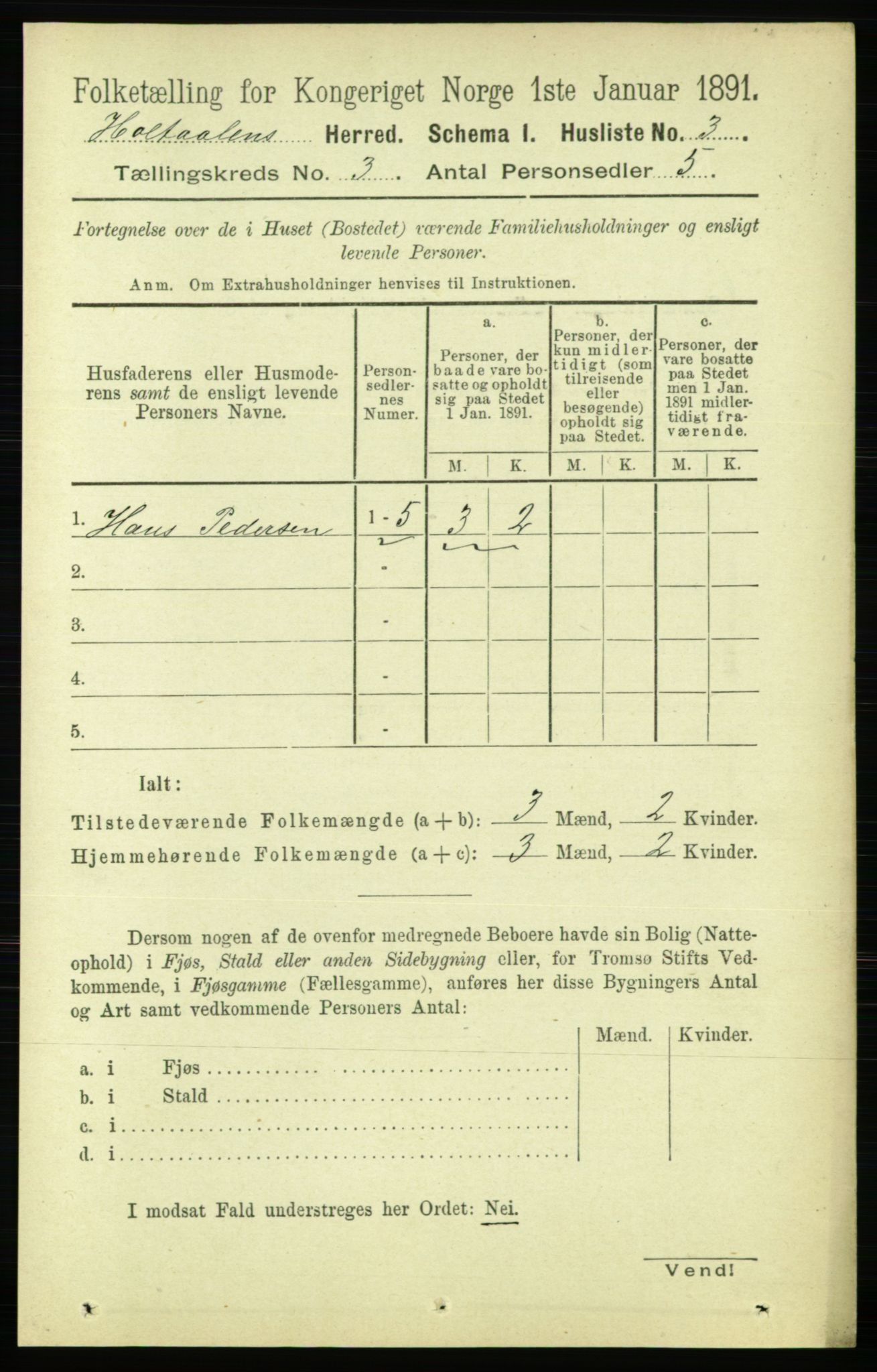 RA, 1891 census for 1645 Haltdalen, 1891, p. 794