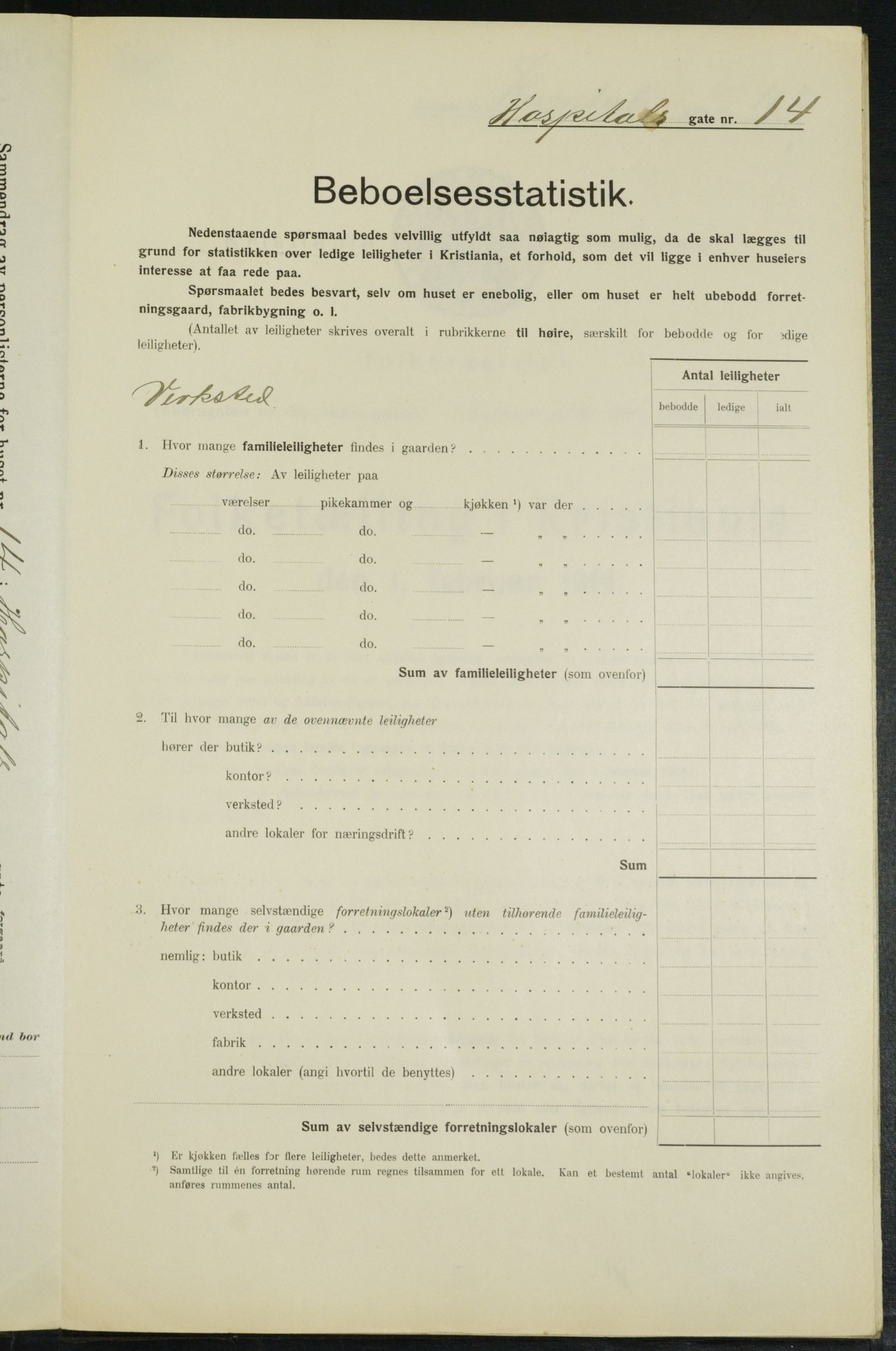 OBA, Municipal Census 1914 for Kristiania, 1914, p. 41587