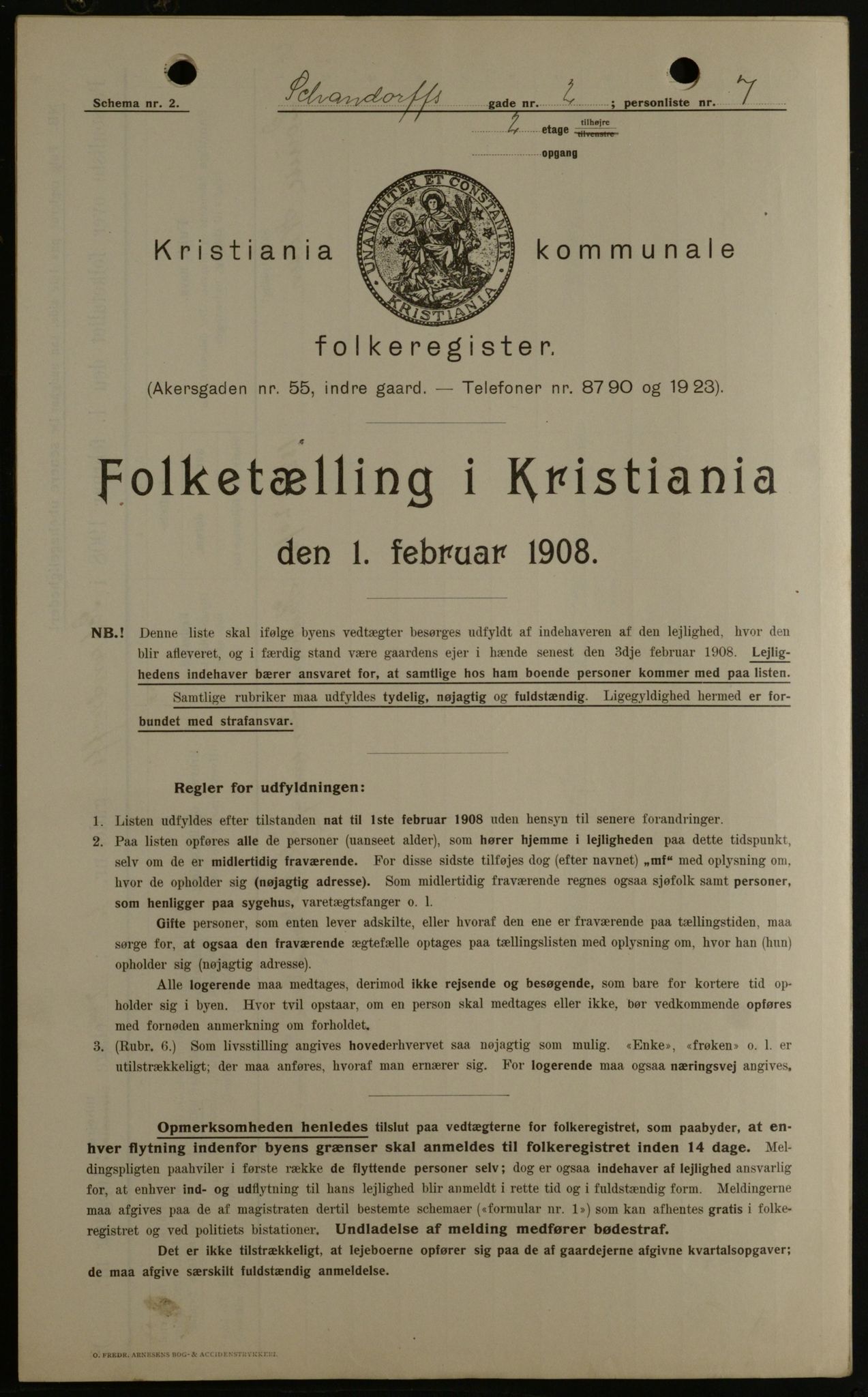 OBA, Municipal Census 1908 for Kristiania, 1908, p. 80641