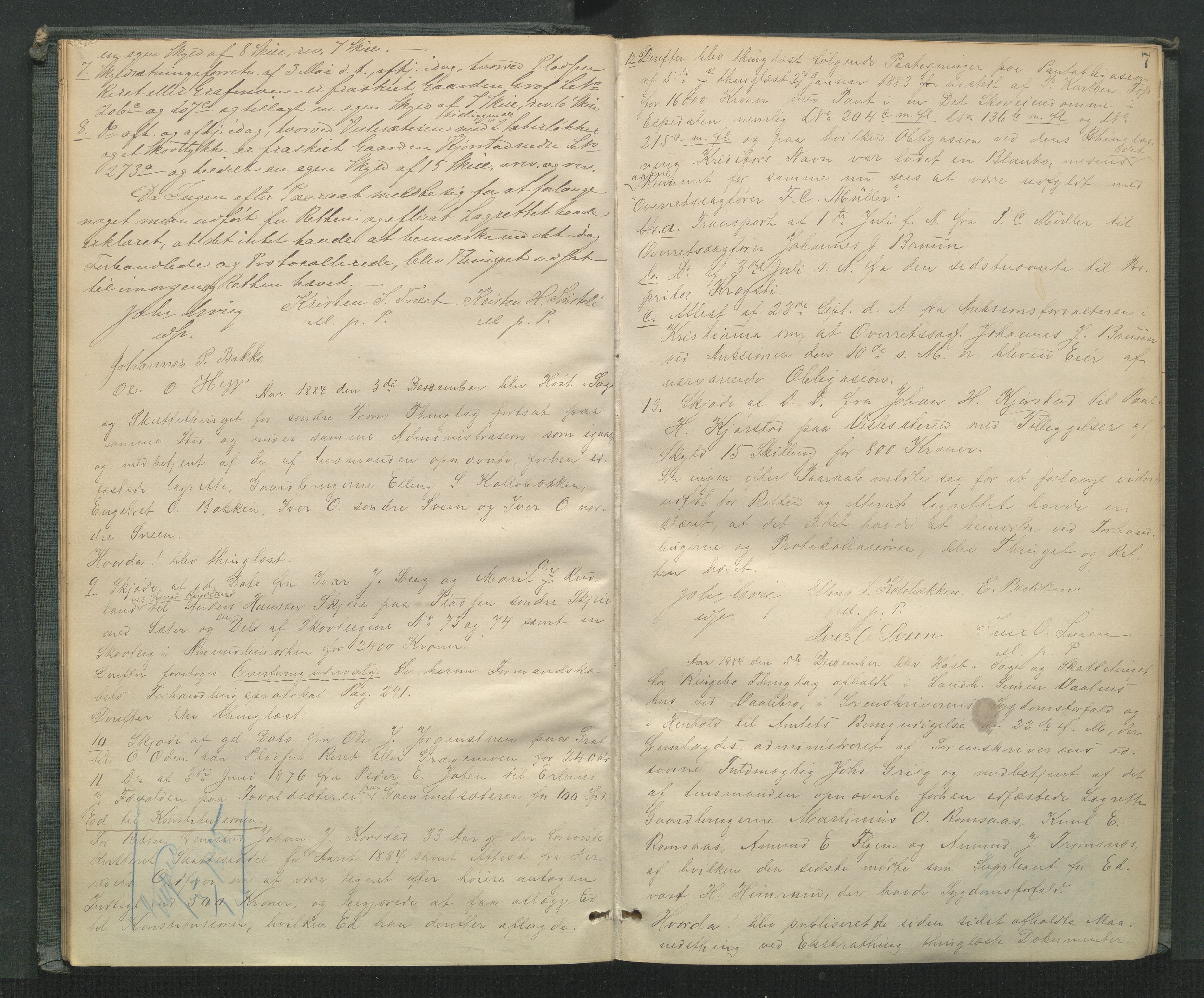 Mellom-Gudbrandsdal sorenskriveri, SAH/TING-038/G/Gb/L0007: Tingbok, 1884-1888, p. 6b-7a