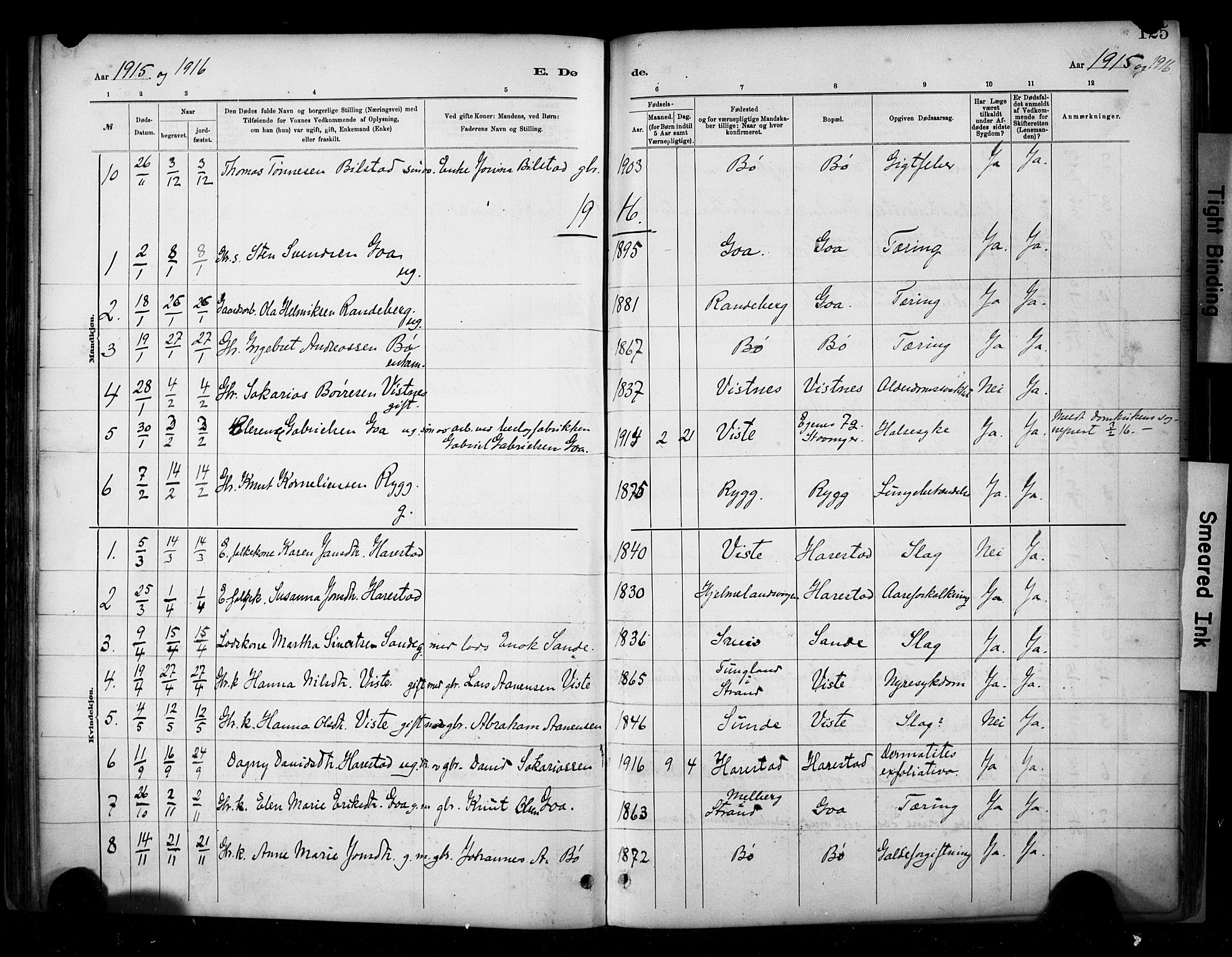 Hetland sokneprestkontor, AV/SAST-A-101826/30/30BA/L0009: Parish register (official) no. A 9, 1882-1918, p. 125