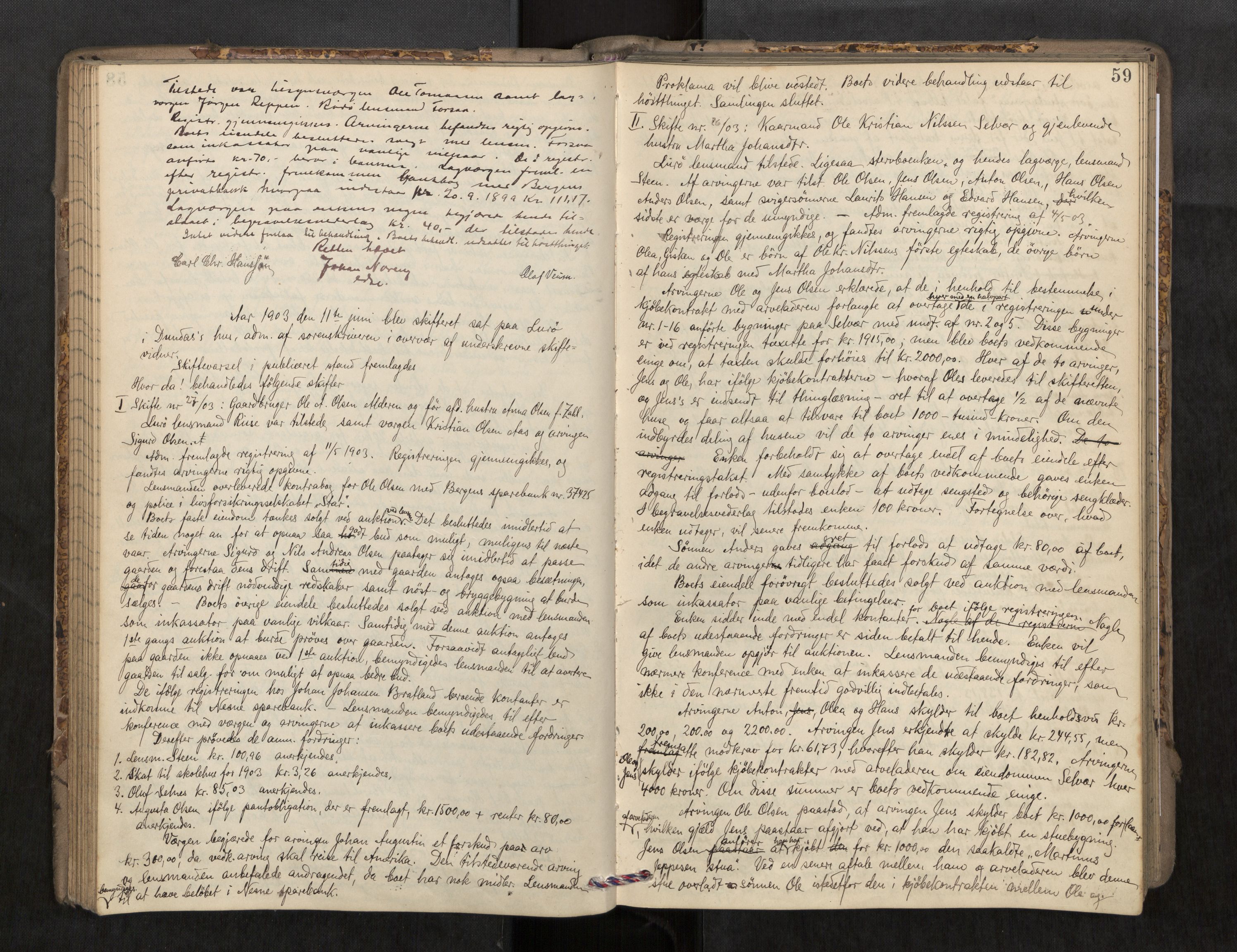 Rana sorenskriveri , AV/SAT-A-1108/1/3/3B/L0007: Skiftebehandlingsprotokoll, 1901-1909, p. 59