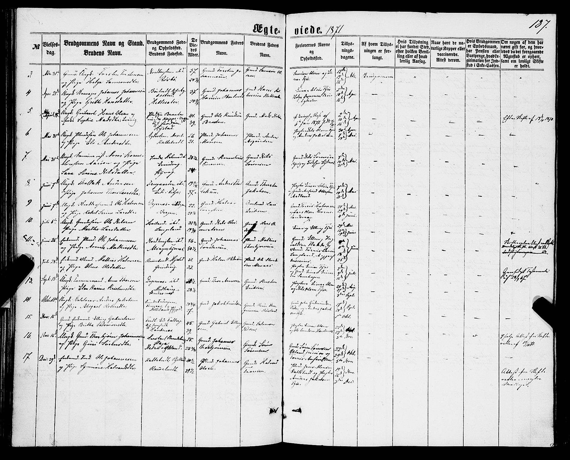 Stord sokneprestembete, SAB/A-78201/H/Haa: Parish register (official) no. B 1, 1862-1877, p. 137