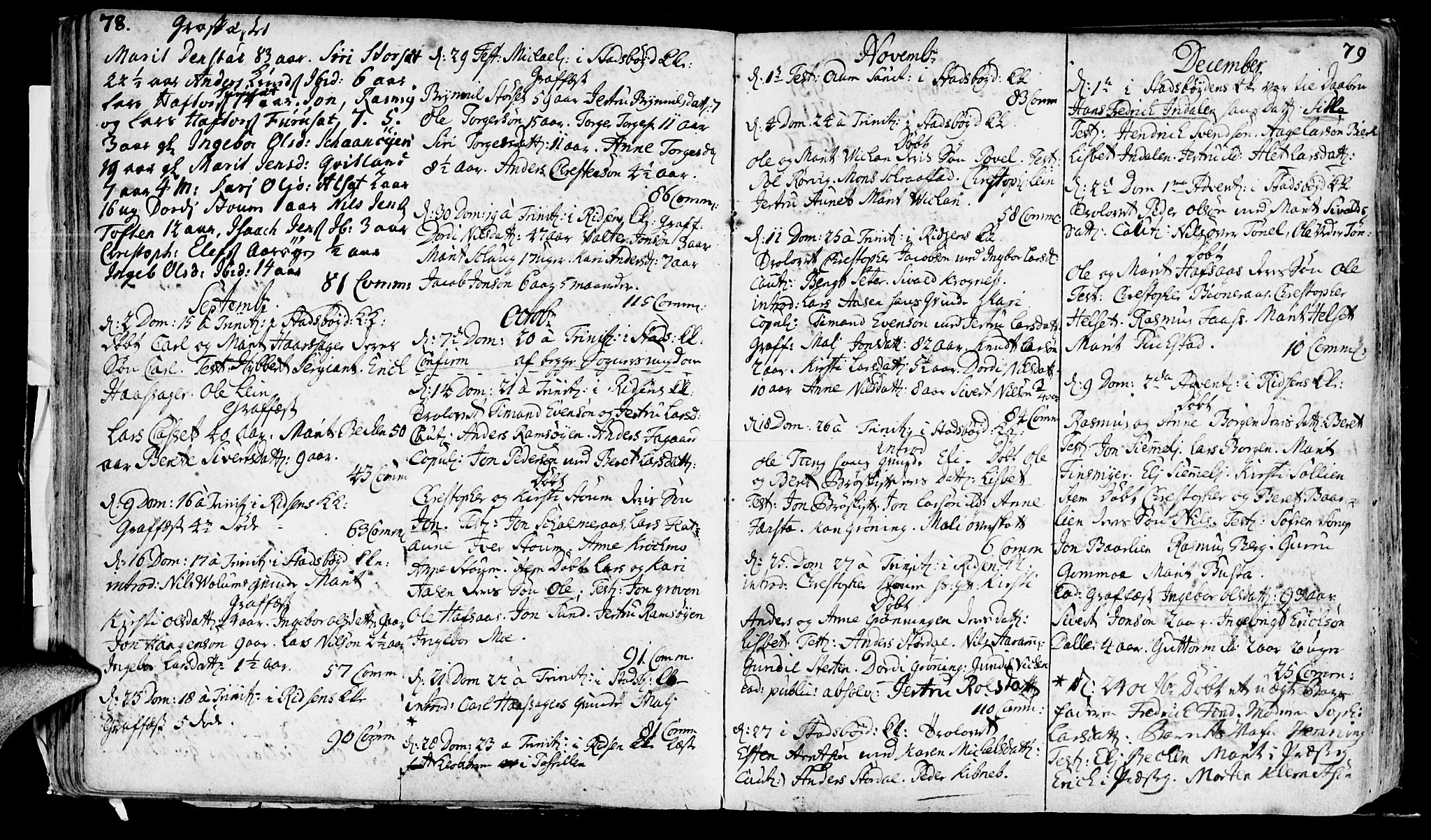 Ministerialprotokoller, klokkerbøker og fødselsregistre - Sør-Trøndelag, SAT/A-1456/646/L0604: Parish register (official) no. 646A02, 1735-1750, p. 78-79