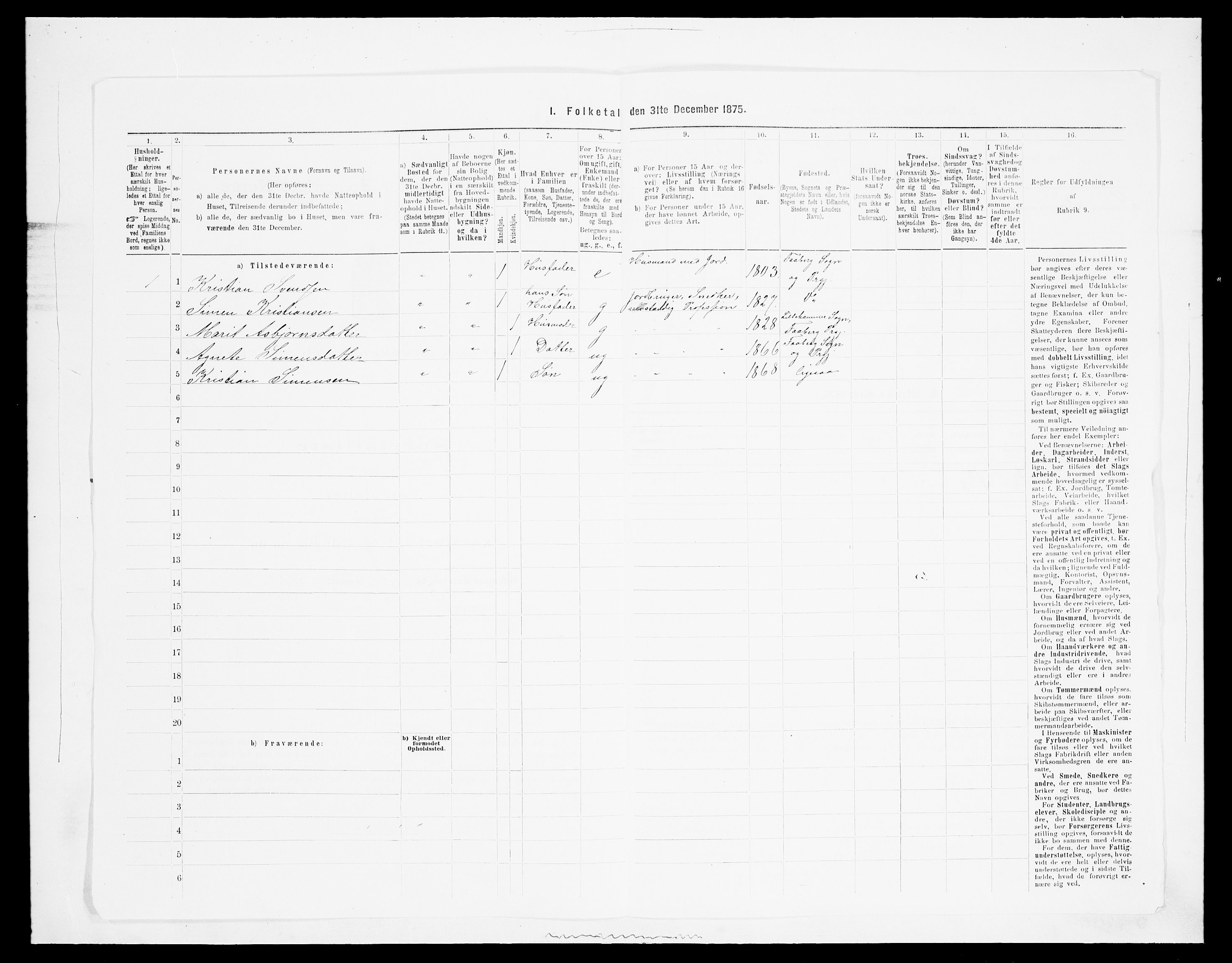 SAH, 1875 census for 0524L Fåberg/Fåberg og Lillehammer, 1875, p. 822