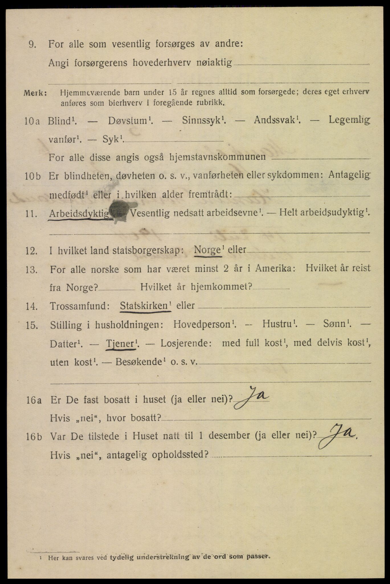 SAK, 1920 census for Mandal, 1920, p. 9298