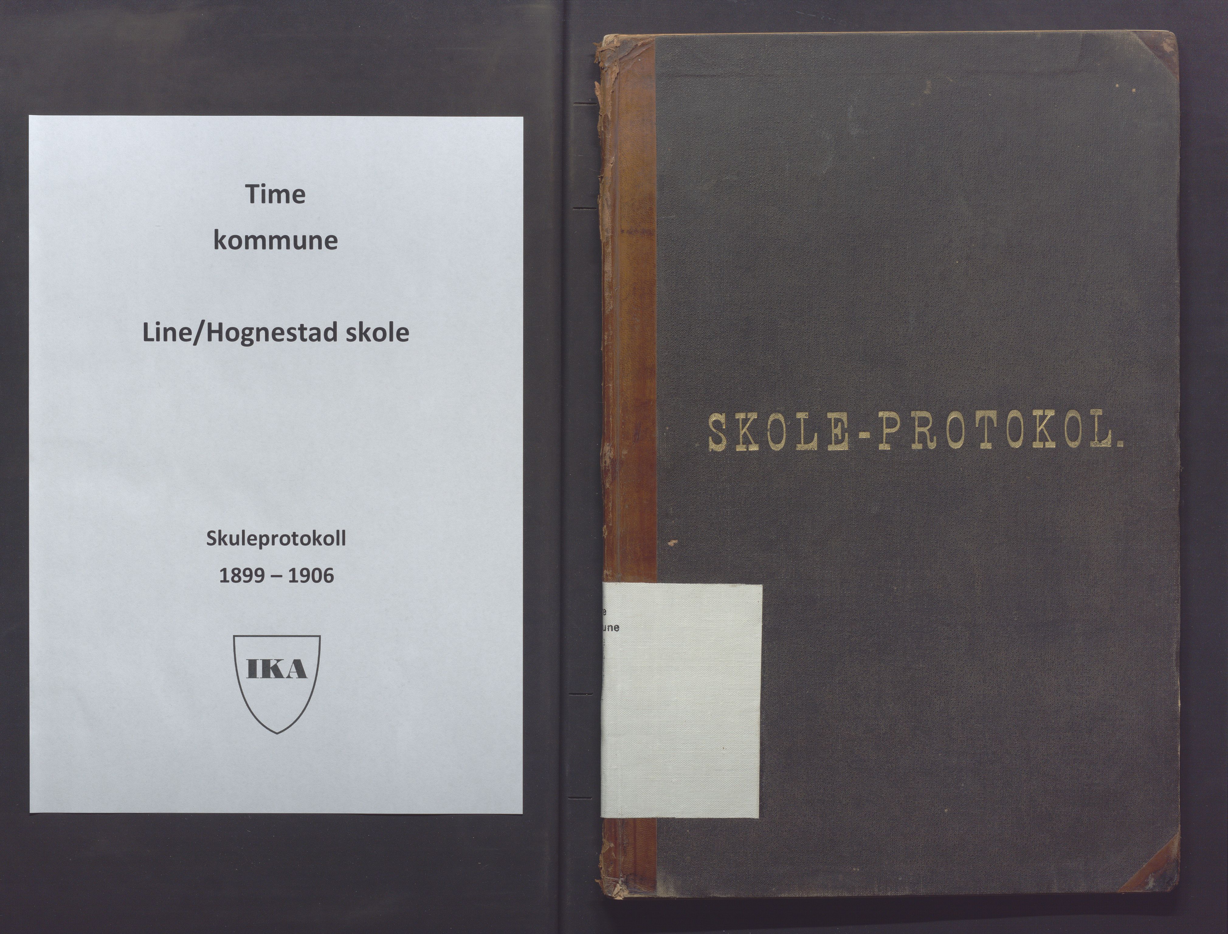 Time kommune - Line/Hognestad skole, IKAR/K-100802/H/L0004: Skoleprotokoll, 1899-1906