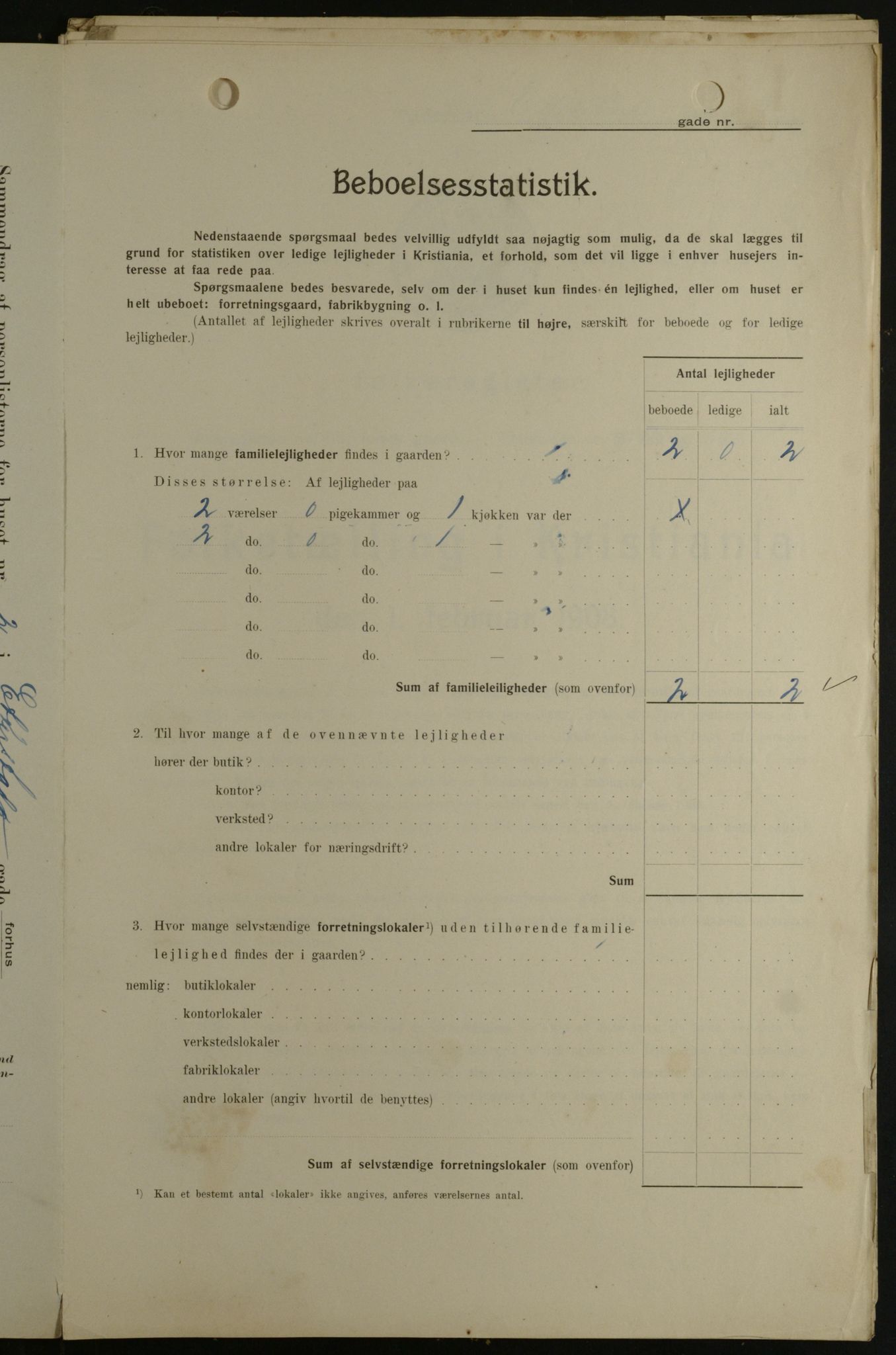 OBA, Municipal Census 1908 for Kristiania, 1908, p. 20351