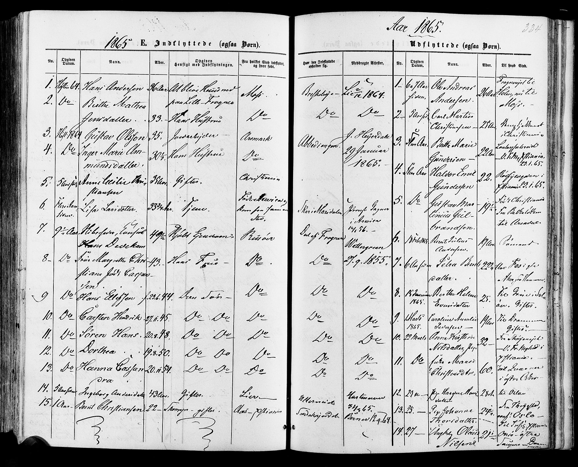 Vestre Aker prestekontor Kirkebøker, SAO/A-10025/F/Fa/L0005: Parish register (official) no. 5, 1859-1877, p. 334