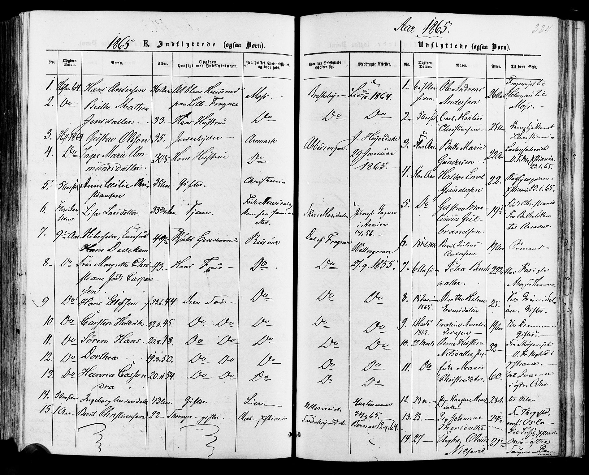 Vestre Aker prestekontor Kirkebøker, AV/SAO-A-10025/F/Fa/L0005: Parish register (official) no. 5, 1859-1877, p. 334