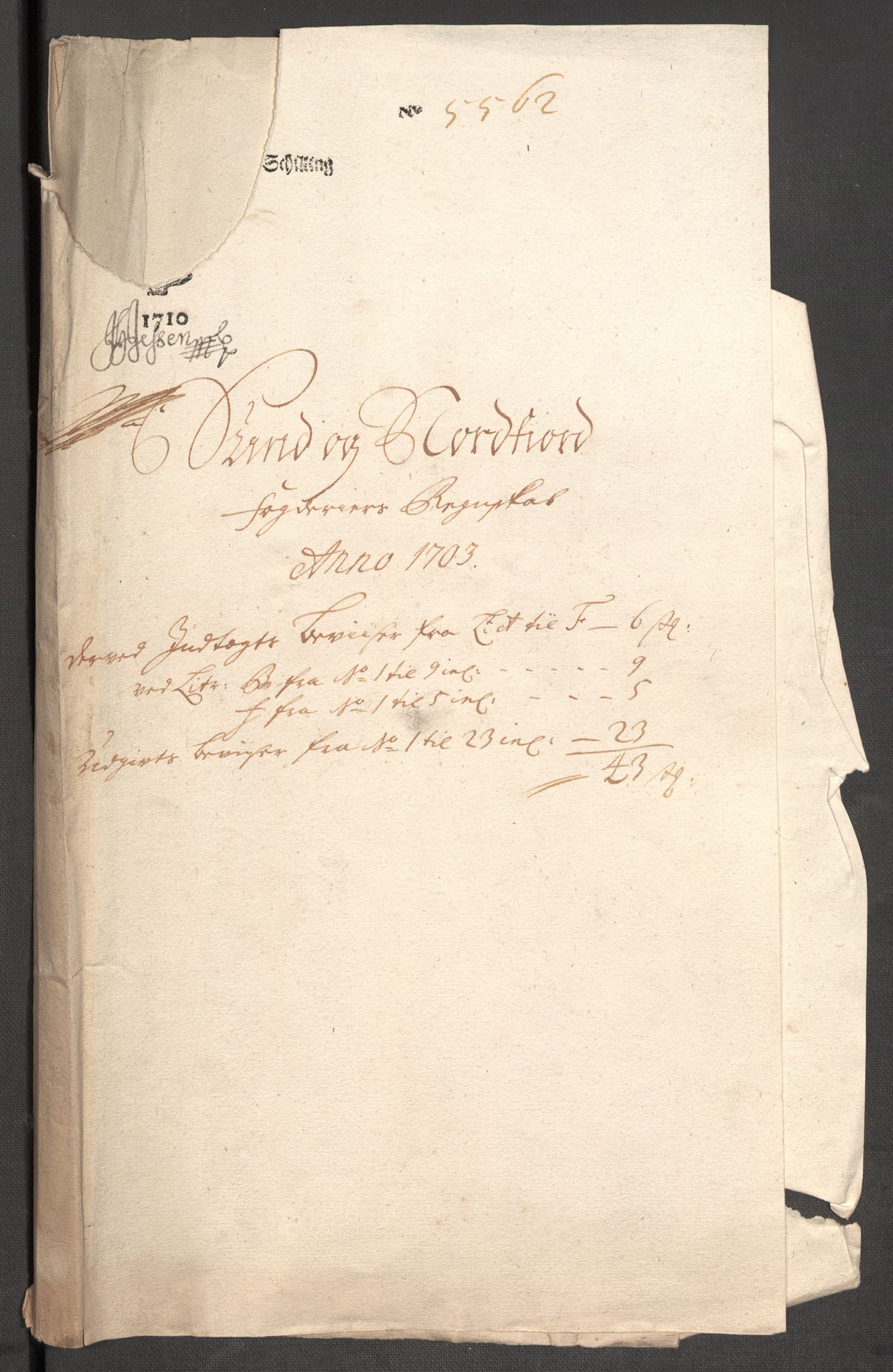 Rentekammeret inntil 1814, Reviderte regnskaper, Fogderegnskap, RA/EA-4092/R53/L3427: Fogderegnskap Sunn- og Nordfjord, 1703, p. 244