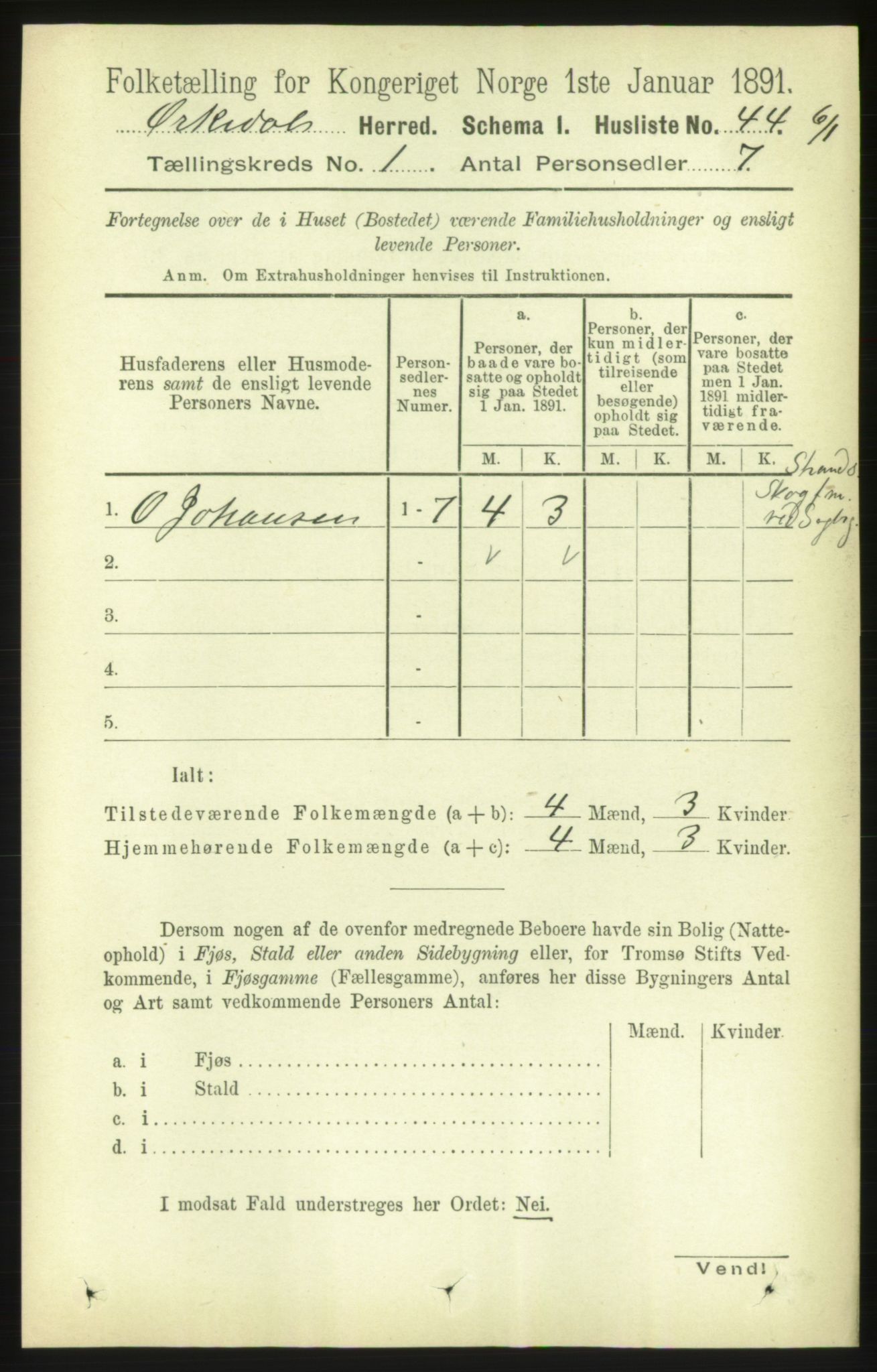 RA, 1891 census for 1638 Orkdal, 1891, p. 89