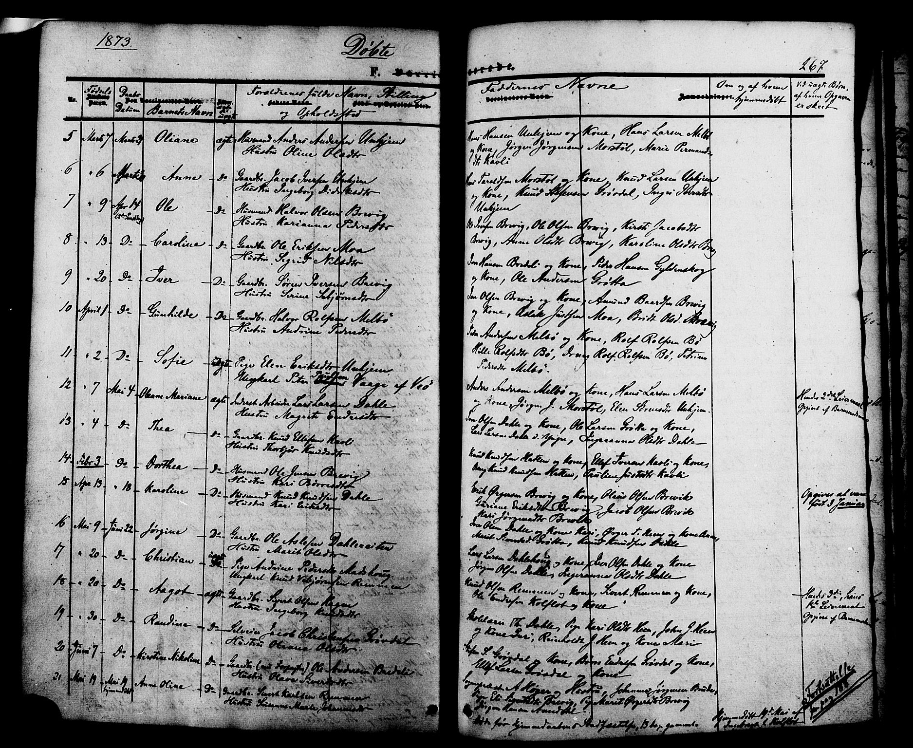Ministerialprotokoller, klokkerbøker og fødselsregistre - Møre og Romsdal, SAT/A-1454/545/L0586: Parish register (official) no. 545A02, 1854-1877, p. 267