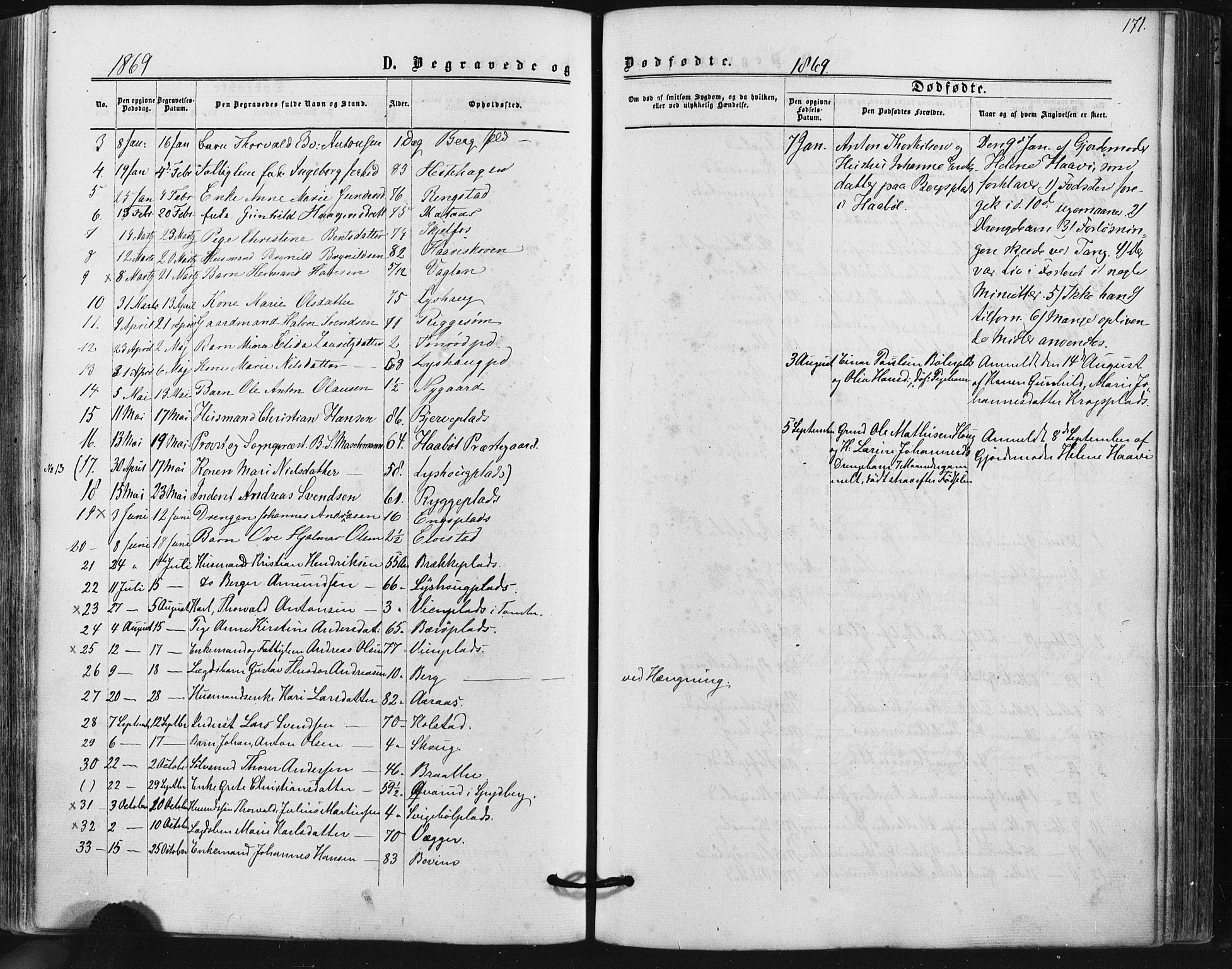 Hobøl prestekontor Kirkebøker, AV/SAO-A-2002/F/Fa/L0004: Parish register (official) no. I 4, 1865-1877, p. 171