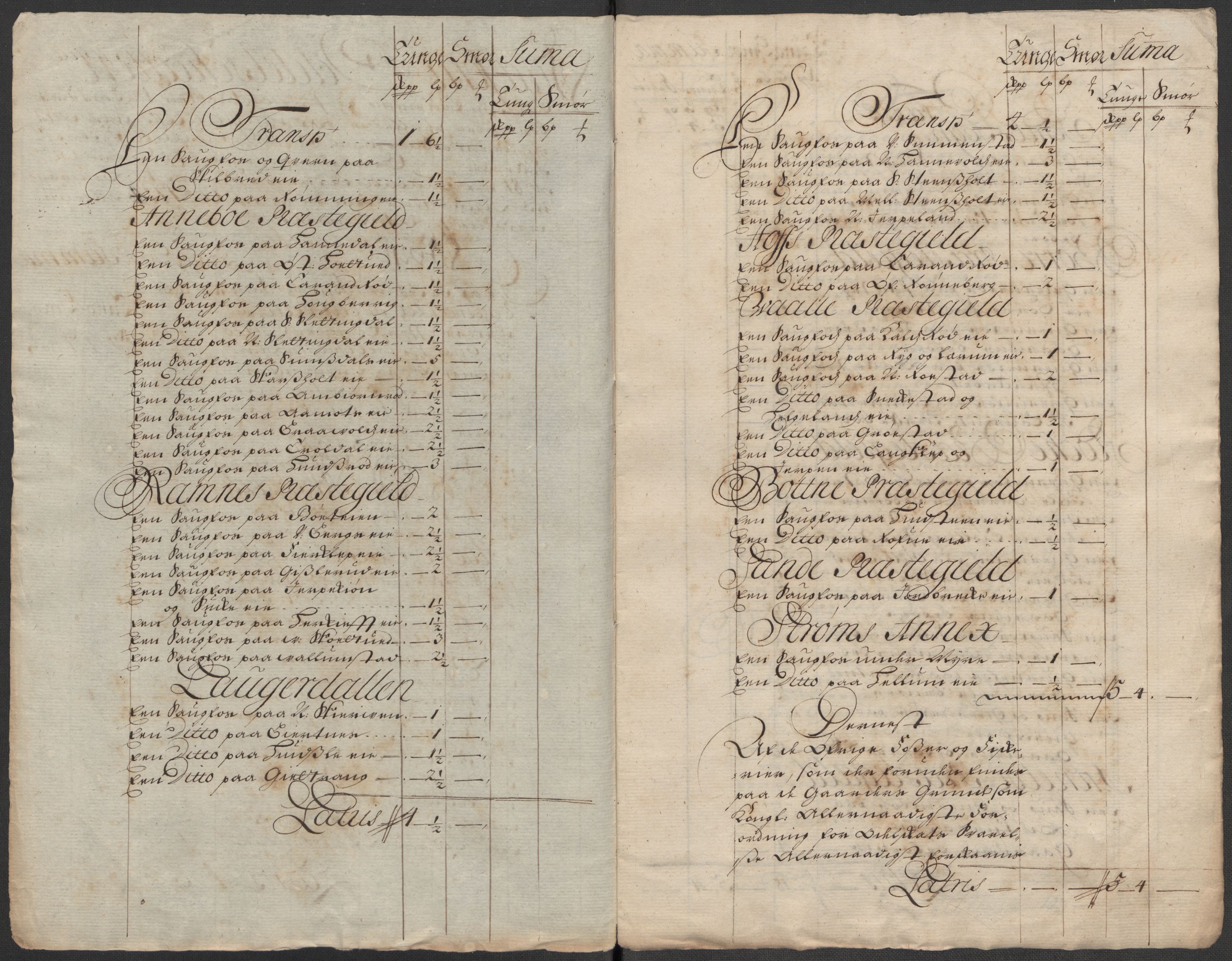 Rentekammeret inntil 1814, Reviderte regnskaper, Fogderegnskap, RA/EA-4092/R32/L1879: Fogderegnskap Jarlsberg grevskap, 1714-1715, p. 228