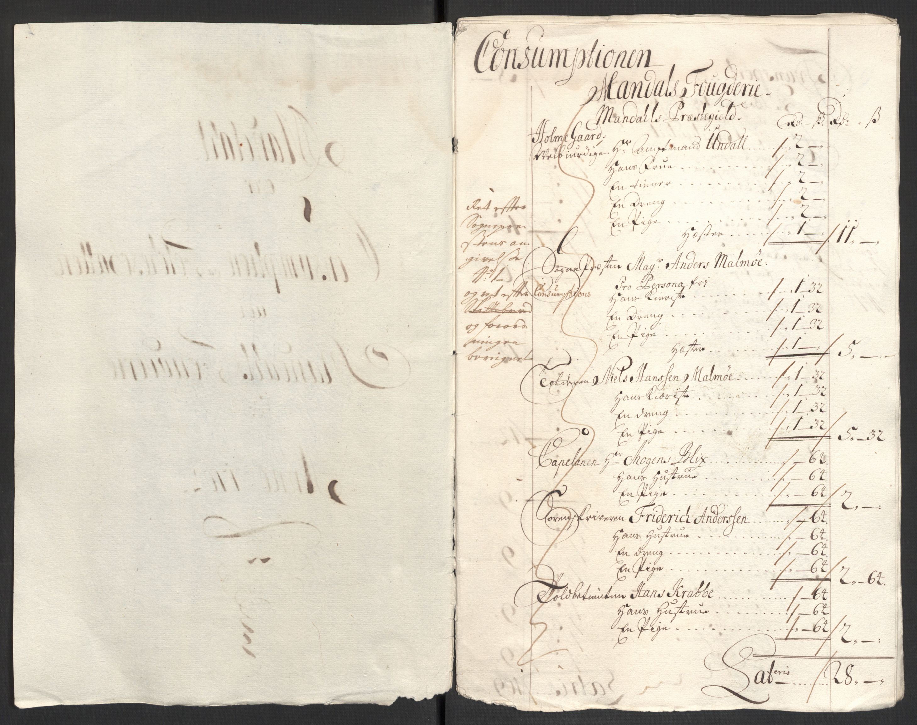 Rentekammeret inntil 1814, Reviderte regnskaper, Fogderegnskap, RA/EA-4092/R43/L2550: Fogderegnskap Lista og Mandal, 1703-1704, p. 312