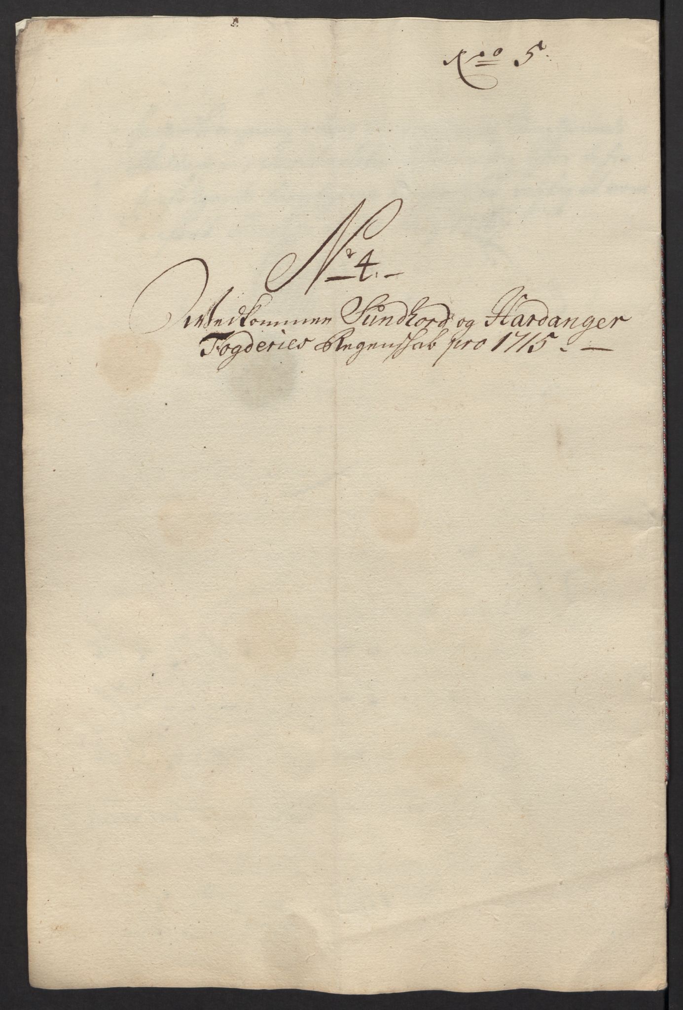 Rentekammeret inntil 1814, Reviderte regnskaper, Fogderegnskap, RA/EA-4092/R48/L2991: Fogderegnskap Sunnhordland og Hardanger, 1715, p. 52